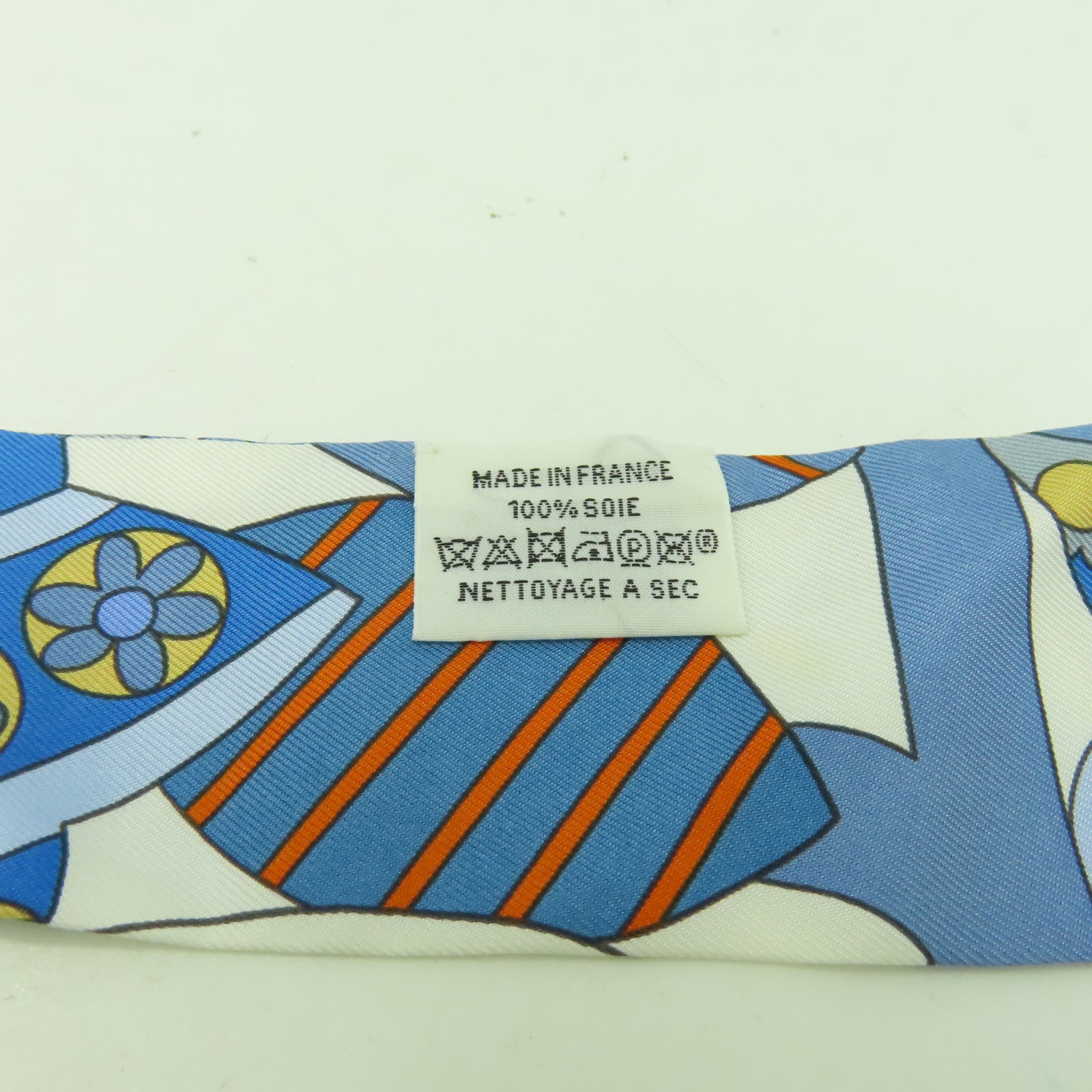 HERMES 【激減優惠】絲質Twilly絲巾藍色