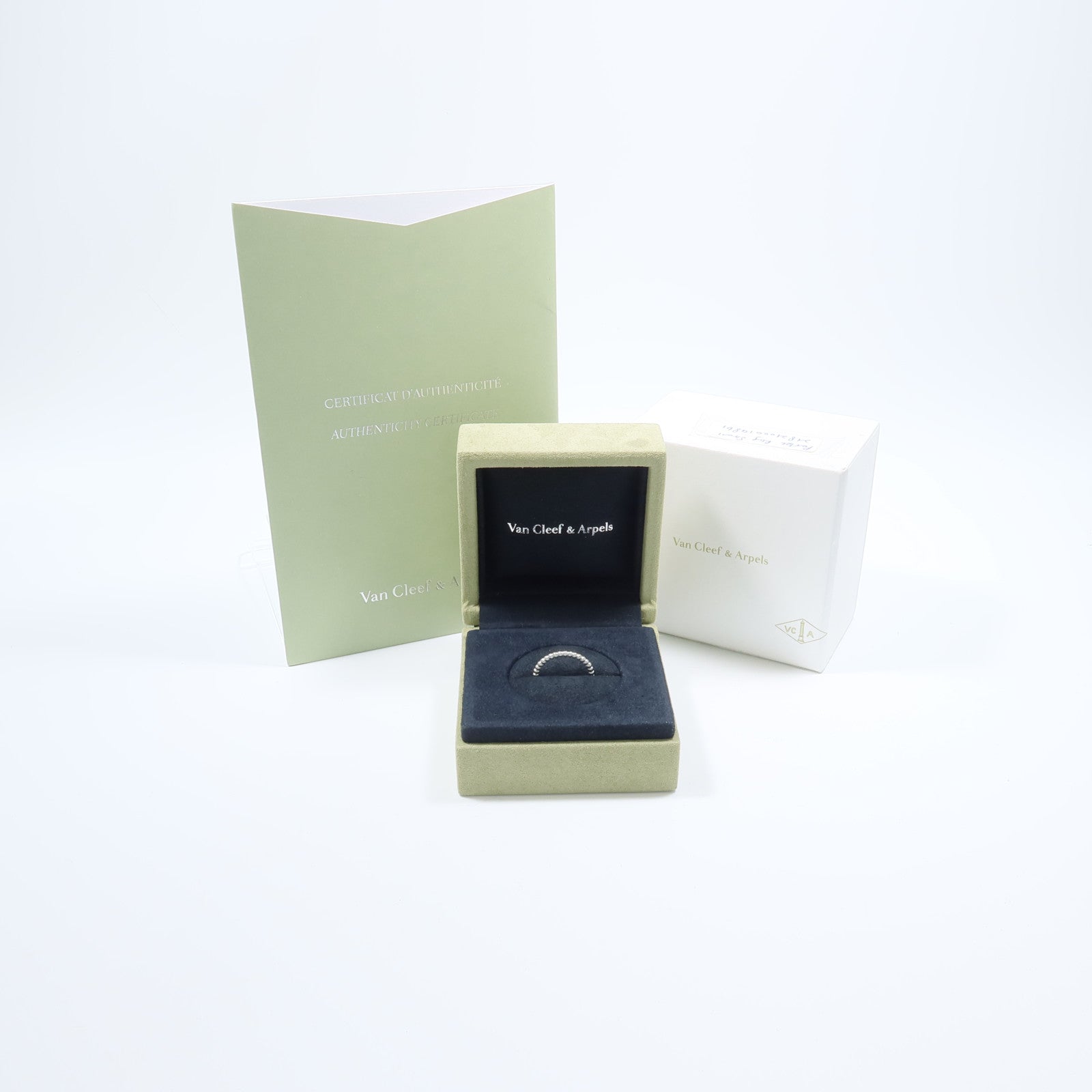 Van Cleef & Arpels 18K白金Perlee Ring Small Model戒指