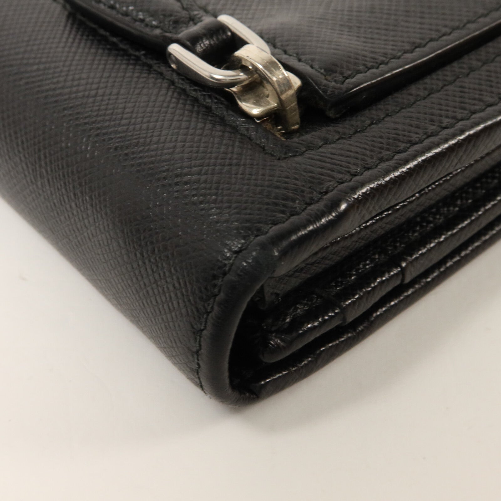 PRADA Saffiano皮革Long Wallet with Card Case長錢包連卡片套