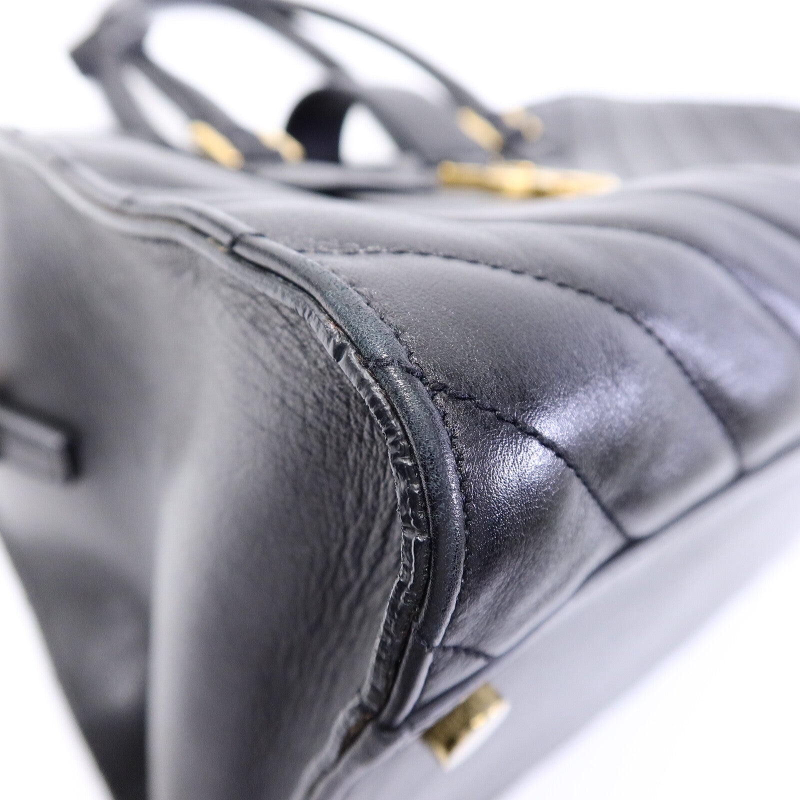 SAINT LAURENT 羊皮皮革Cabas Chyc金扣手挽袋
