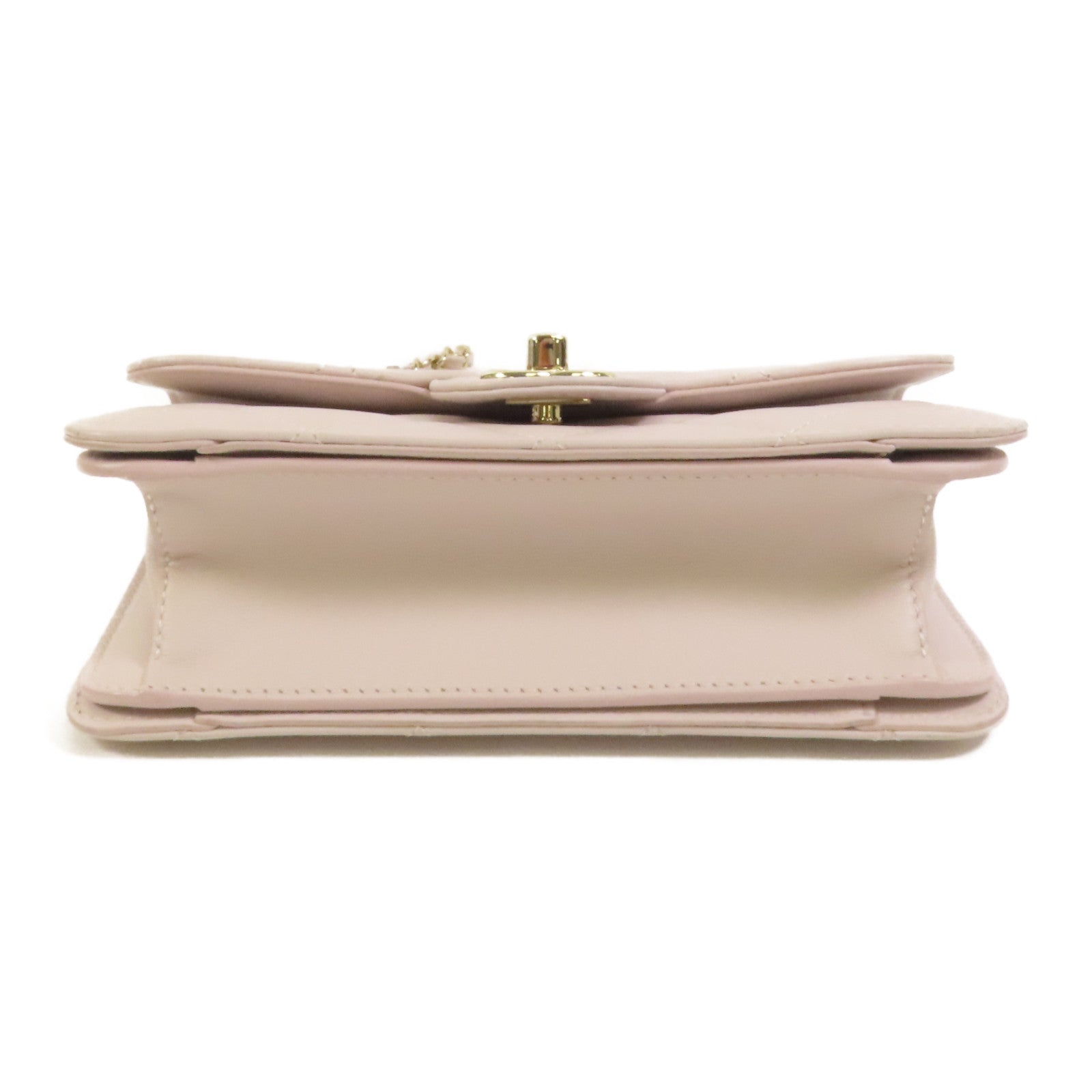 CHANEL 牛皮皮革Handle Flap金扣手挽肩背兩用袋