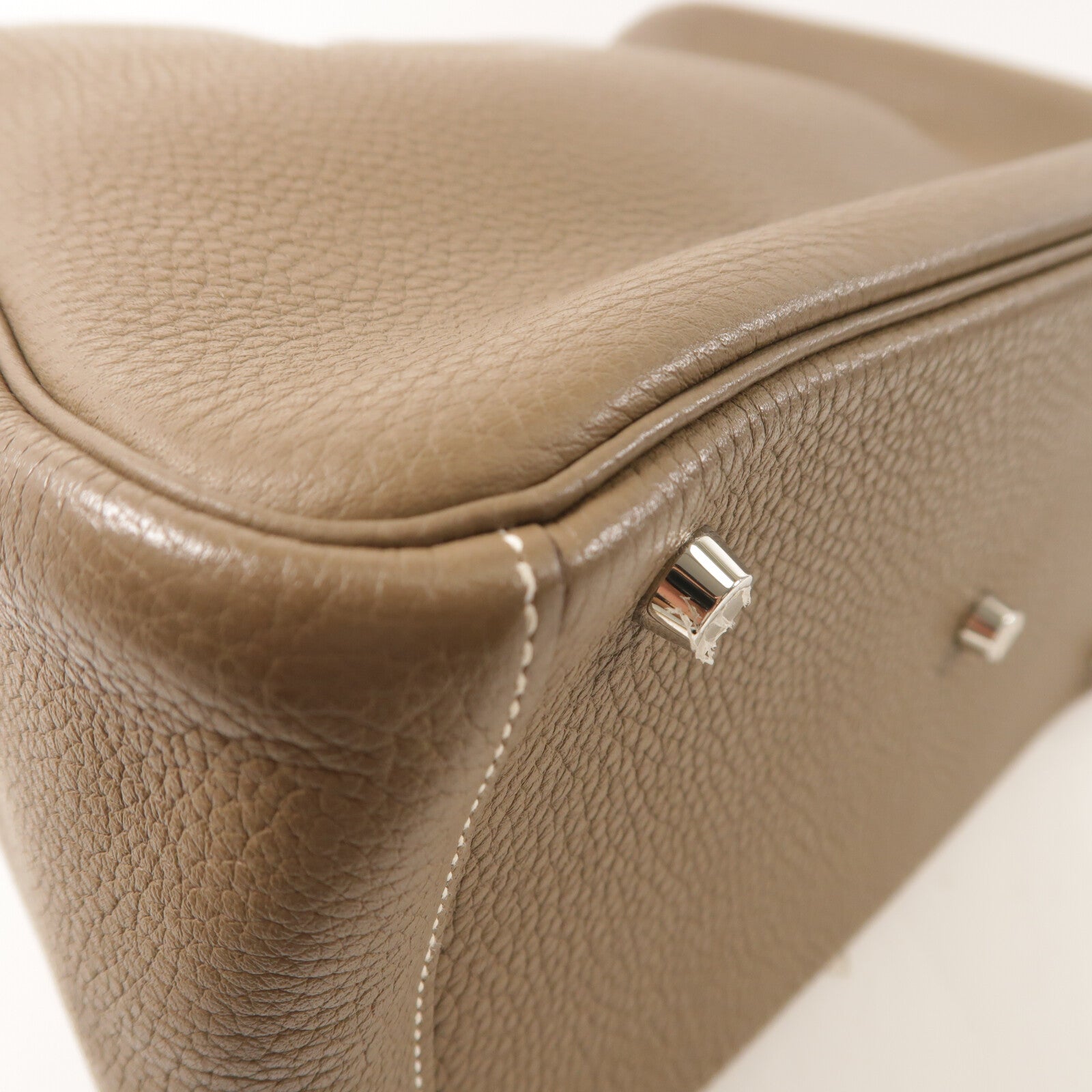 HERMES Clemence皮革Lindy 30肩背袋Etoupe