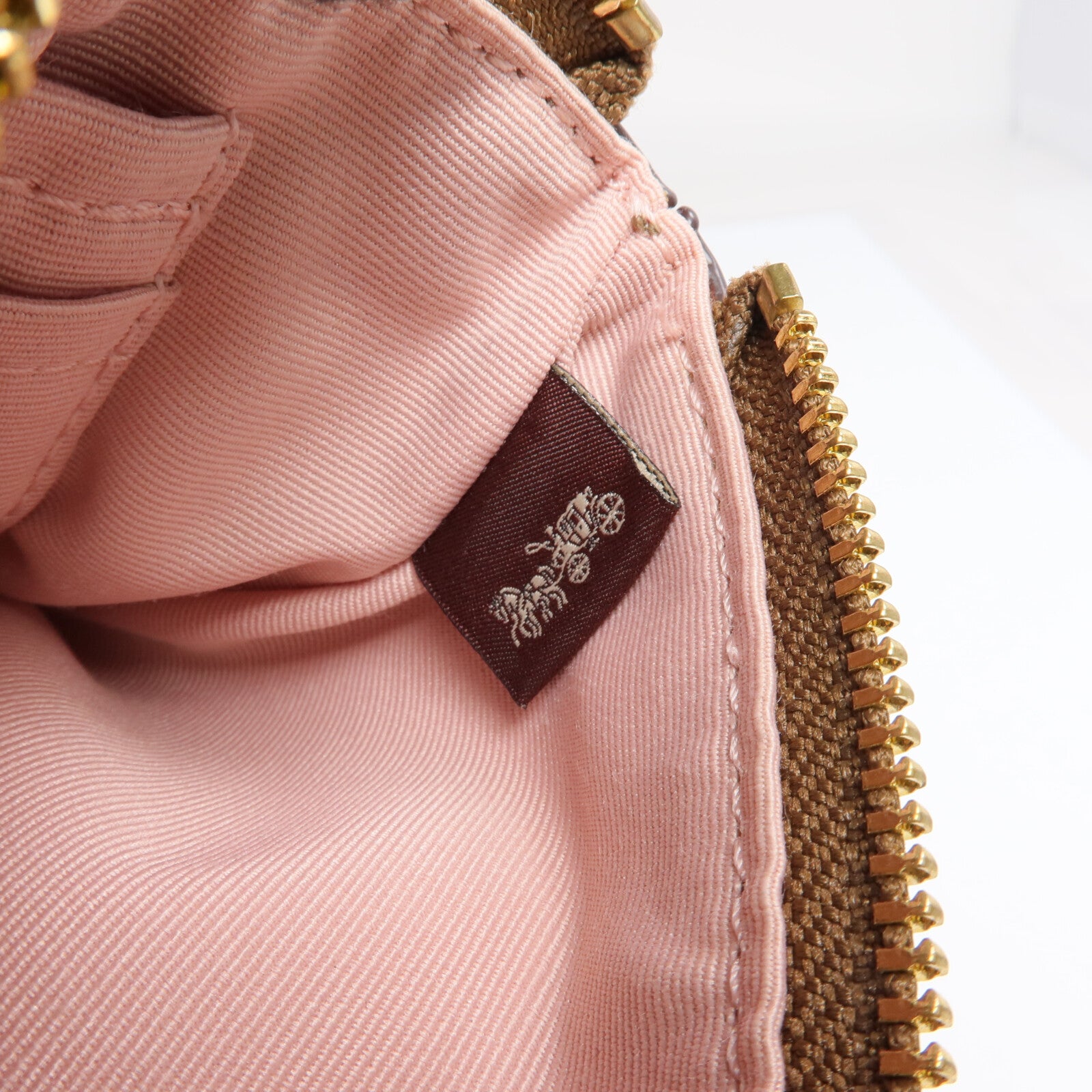 COACH 塗層帆布Pouch金扣錢包