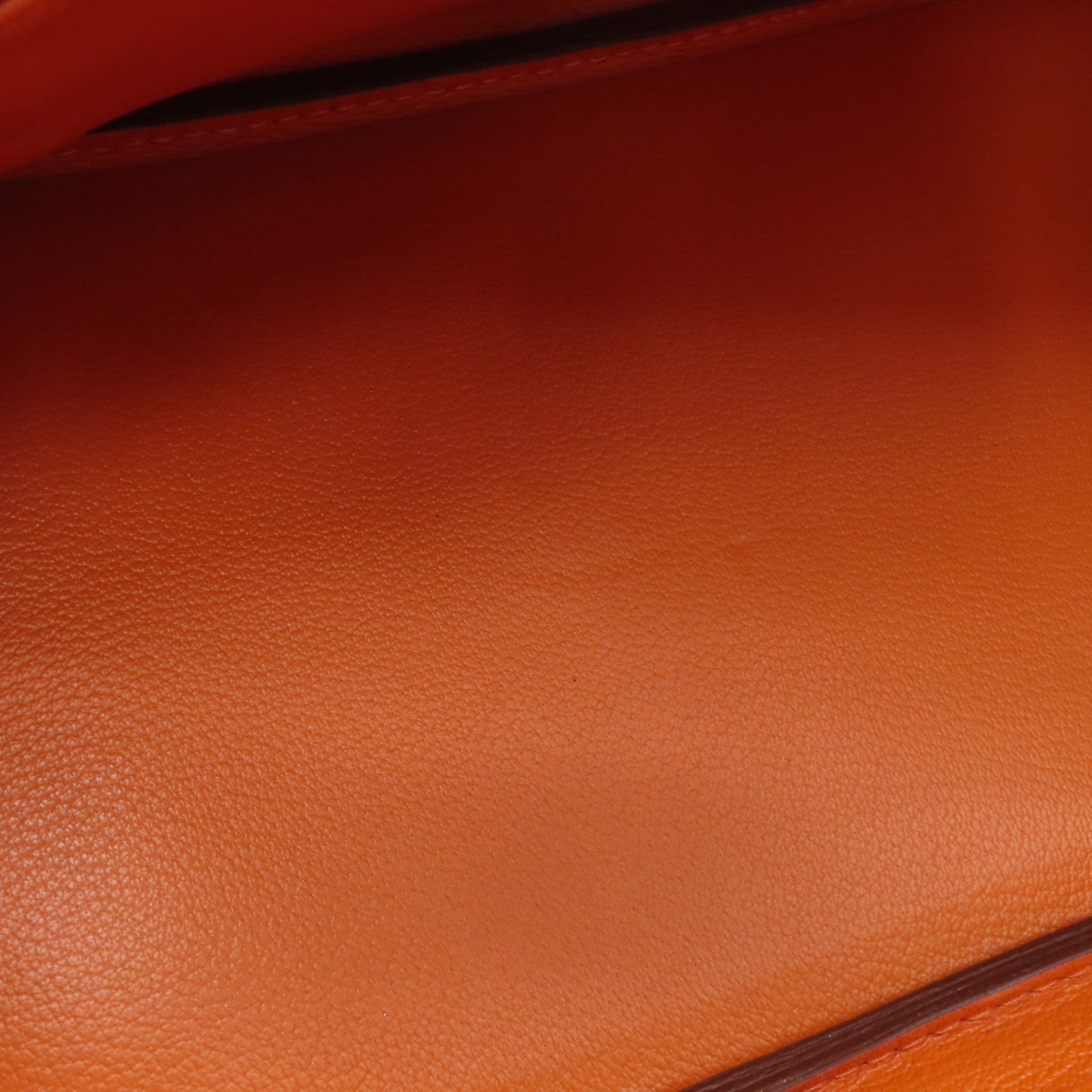 HERMES Clemence皮革Shoulder Birkin銀扣手挽袋/肩背袋橙色