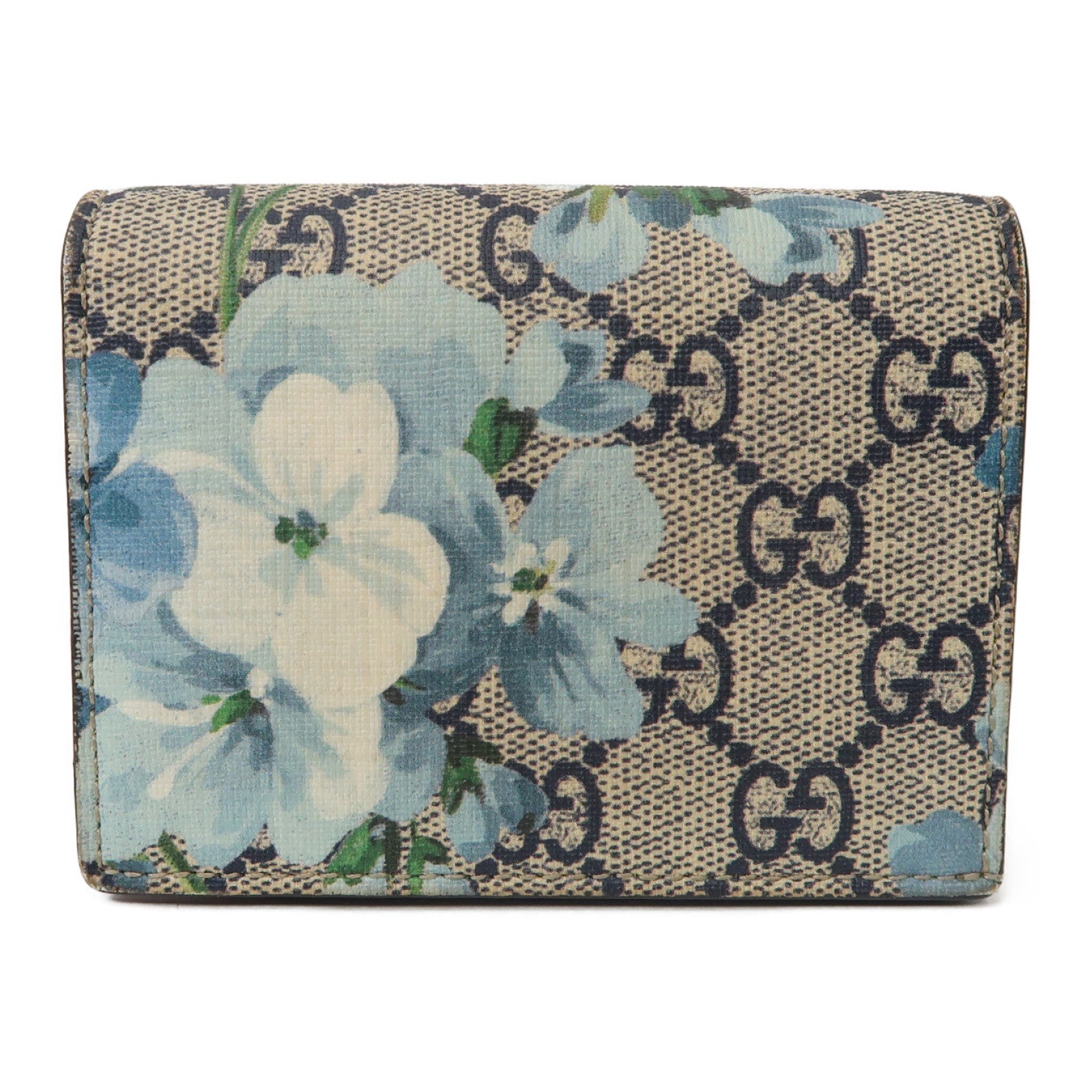 GUCCI 塗層帆布Wallet錢包米色/藍色