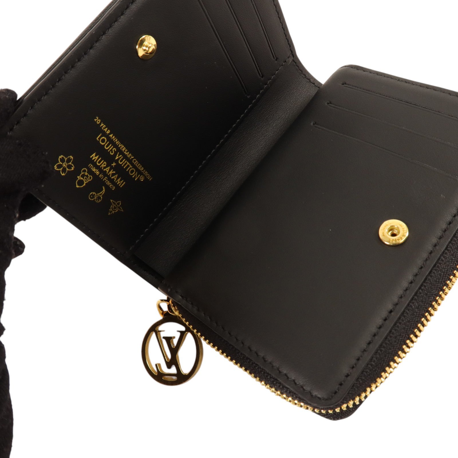 LOUIS VUITTON Monogram Embossed羊皮皮革LVxTM Lou Wallet金扣錢包