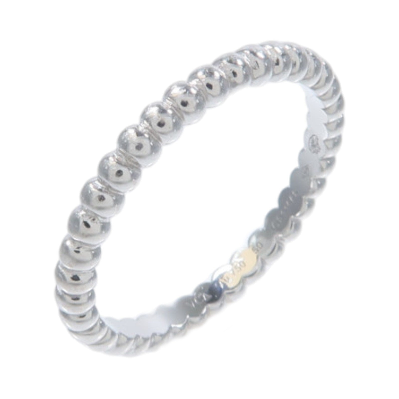 Van Cleef & Arpels 18K白金Perlee Ring Small Model戒指