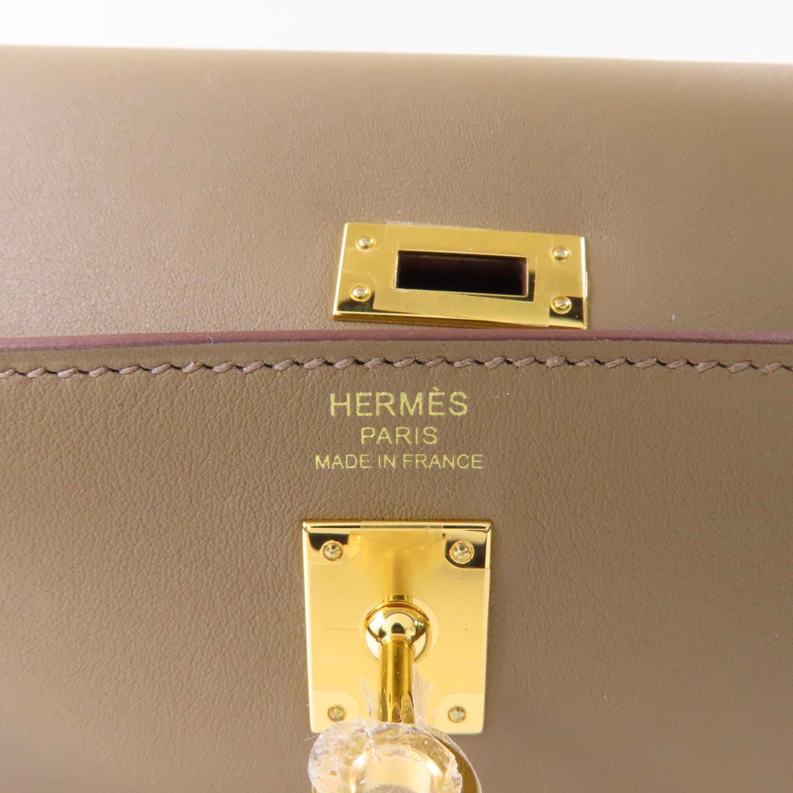 HERMES 【激減優惠】Veau Swift皮革Kelly Moove金扣肩背袋Etoupe