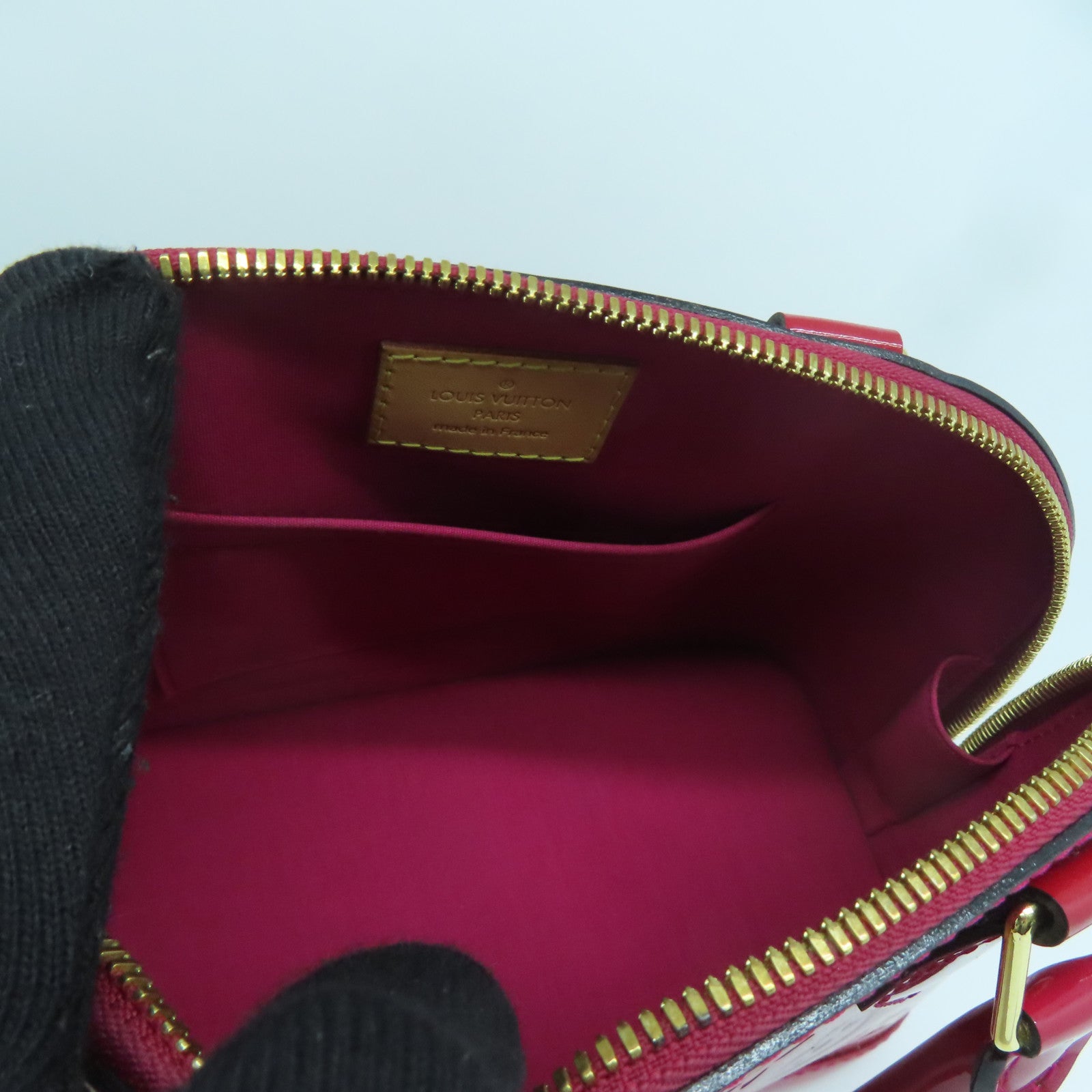 LOUIS VUITTON 【激減優惠】Monogram Vernis Alma BB金扣手挽肩背兩用袋紅色