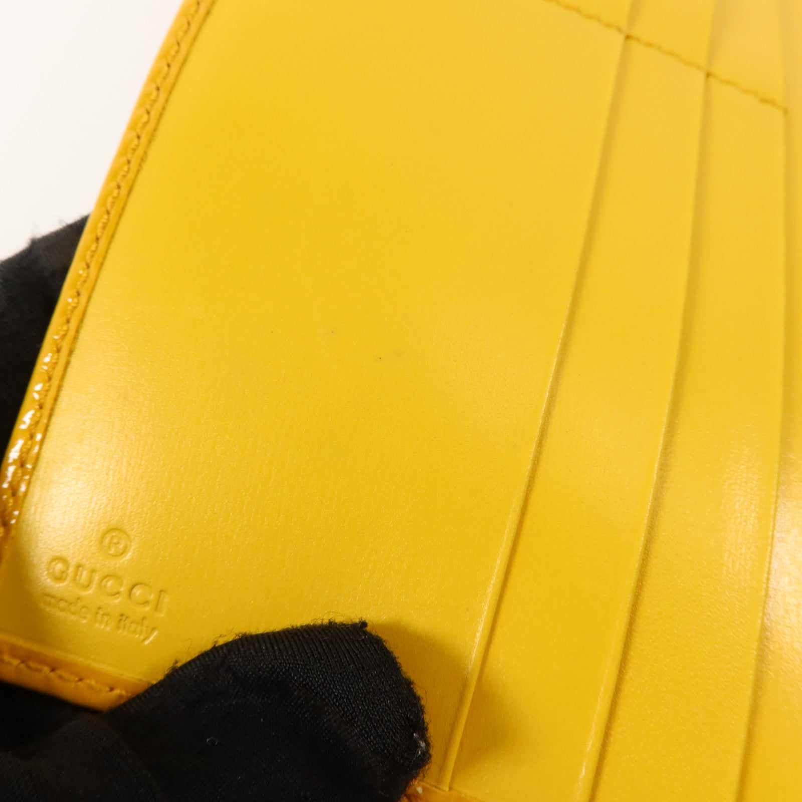 GUCCI 漆皮皮革Long Wallet金扣長錢包