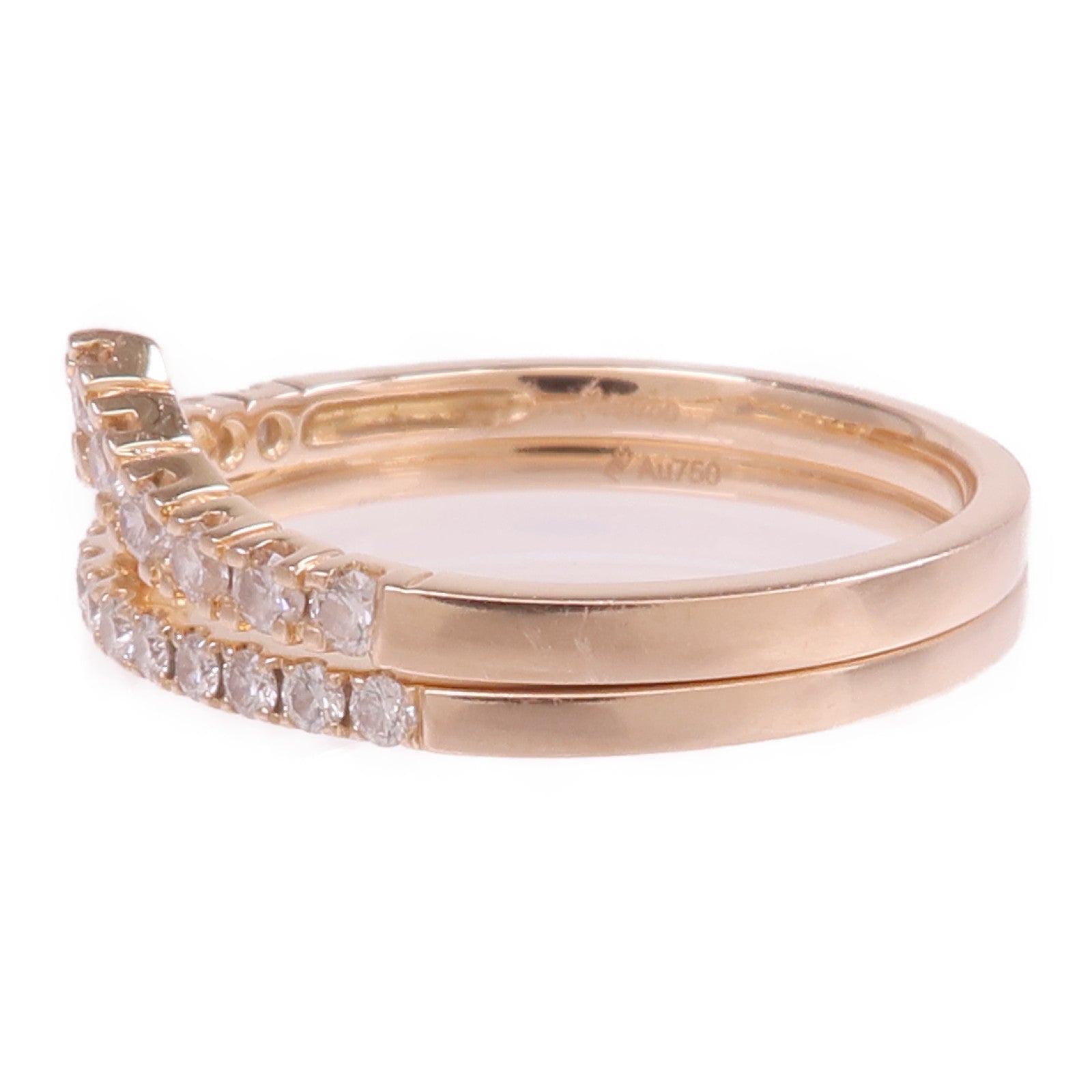 JEWELRY 18K玫瑰金Diamond Ring Set鑽石戒指US#6.5/#7