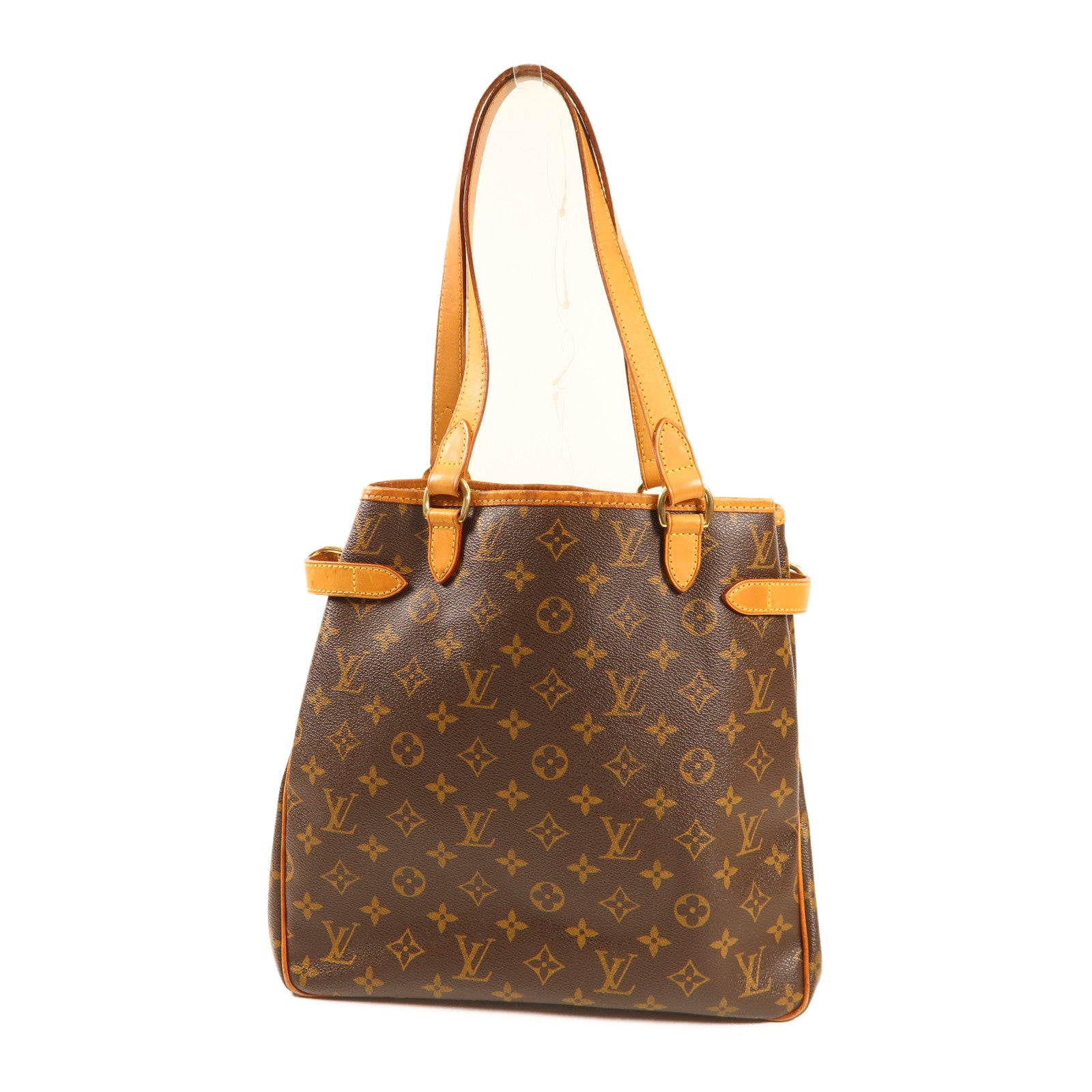 LOUIS VUITTON Monogram Batignolles Vertical金扣肩背袋棕色