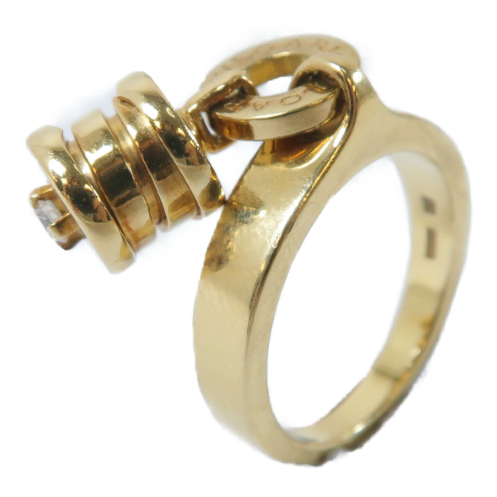 BVLGARI 18K黃金B-Zero Element Dia Ring戒指US#5.25