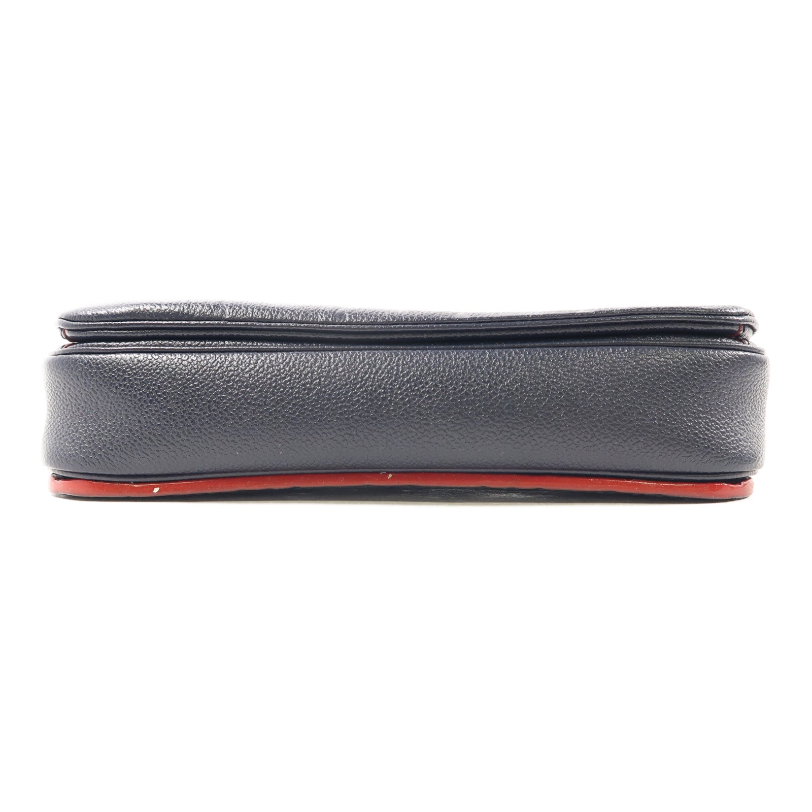 LOUIS VUITTON Monogram Empreinte Pochette Metis金扣手挽肩背兩用袋深藍色