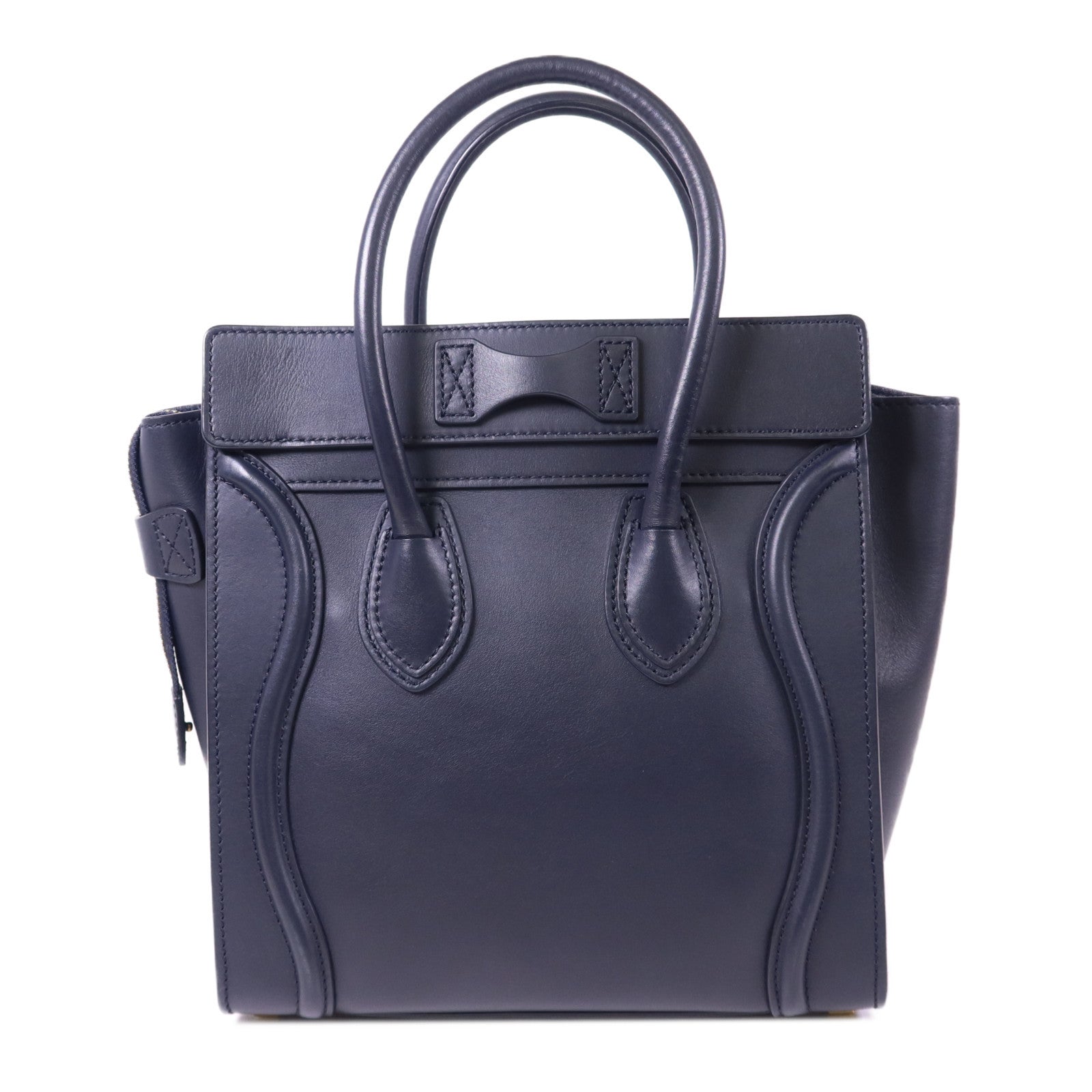 CELINE 牛皮皮革Micro Luggage金扣手挽袋