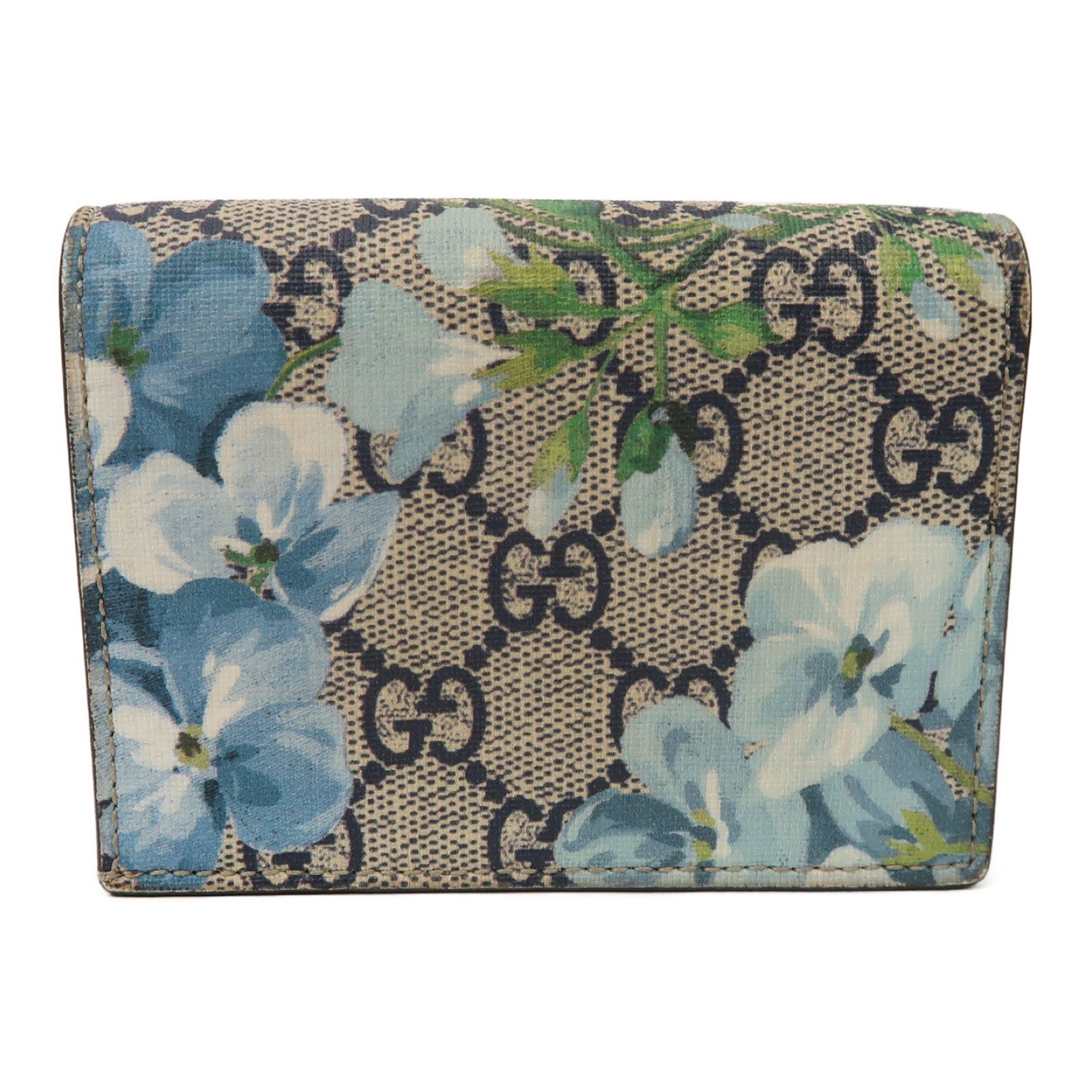 GUCCI 塗層帆布Wallet錢包米色/藍色