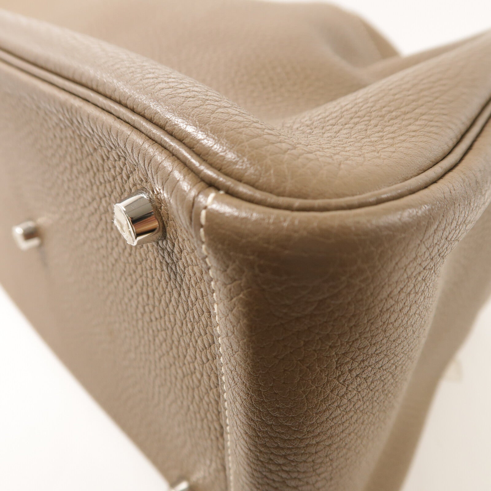 HERMES Clemence皮革Lindy 30肩背袋Etoupe