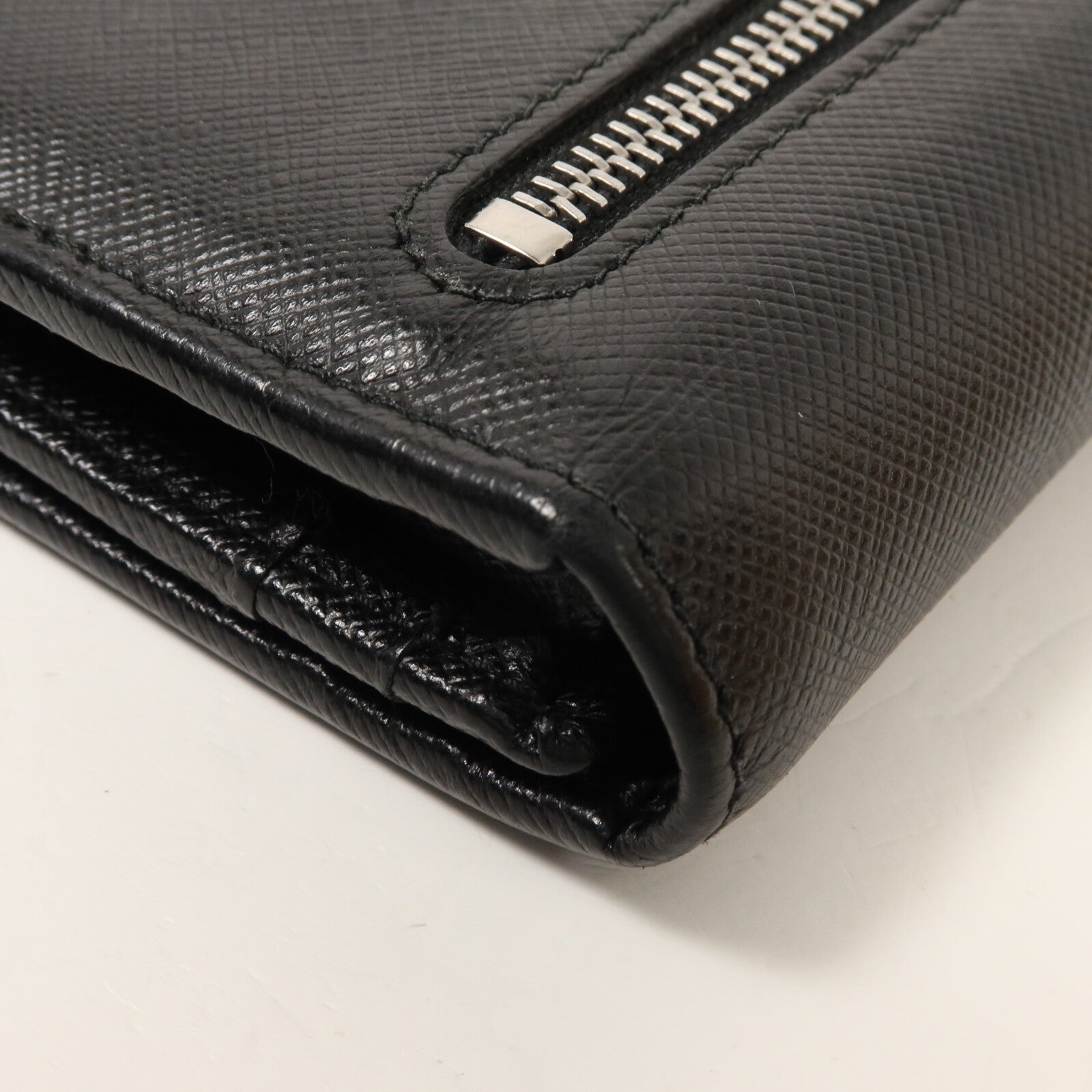 PRADA Saffiano皮革Long Wallet with Card Case長錢包連卡片套