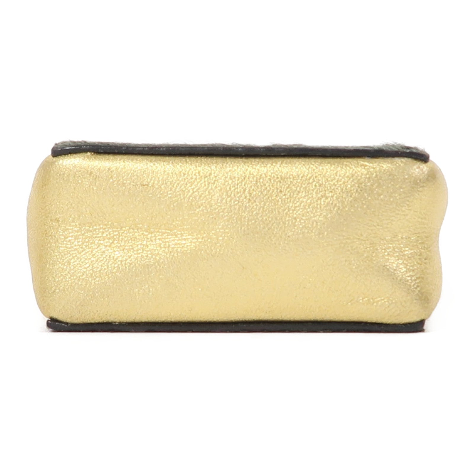 CHANEL 馬毛/皮革Cigarette Case金扣鏈帶肩背袋綠色/金色
