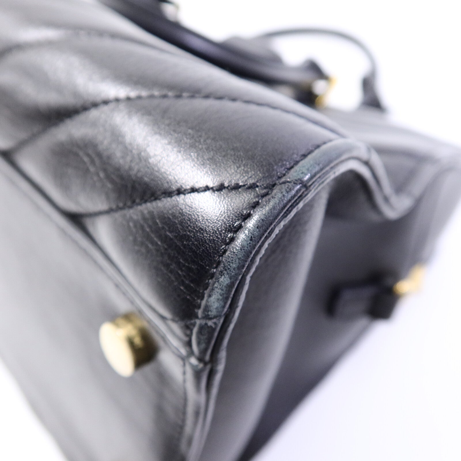 SAINT LAURENT 羊皮皮革Cabas Chyc金扣手挽袋