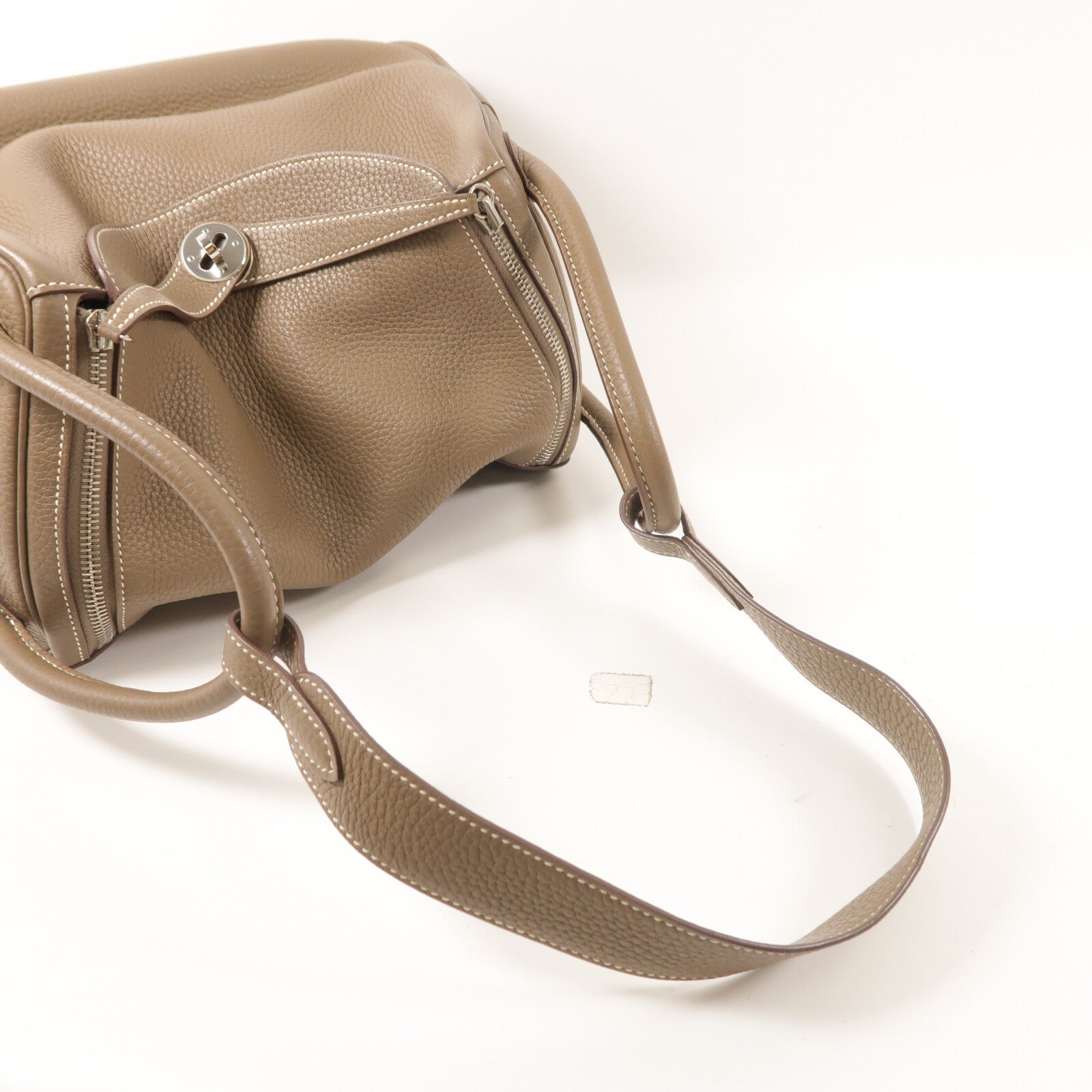HERMES Clemence皮革Lindy 30肩背袋Etoupe