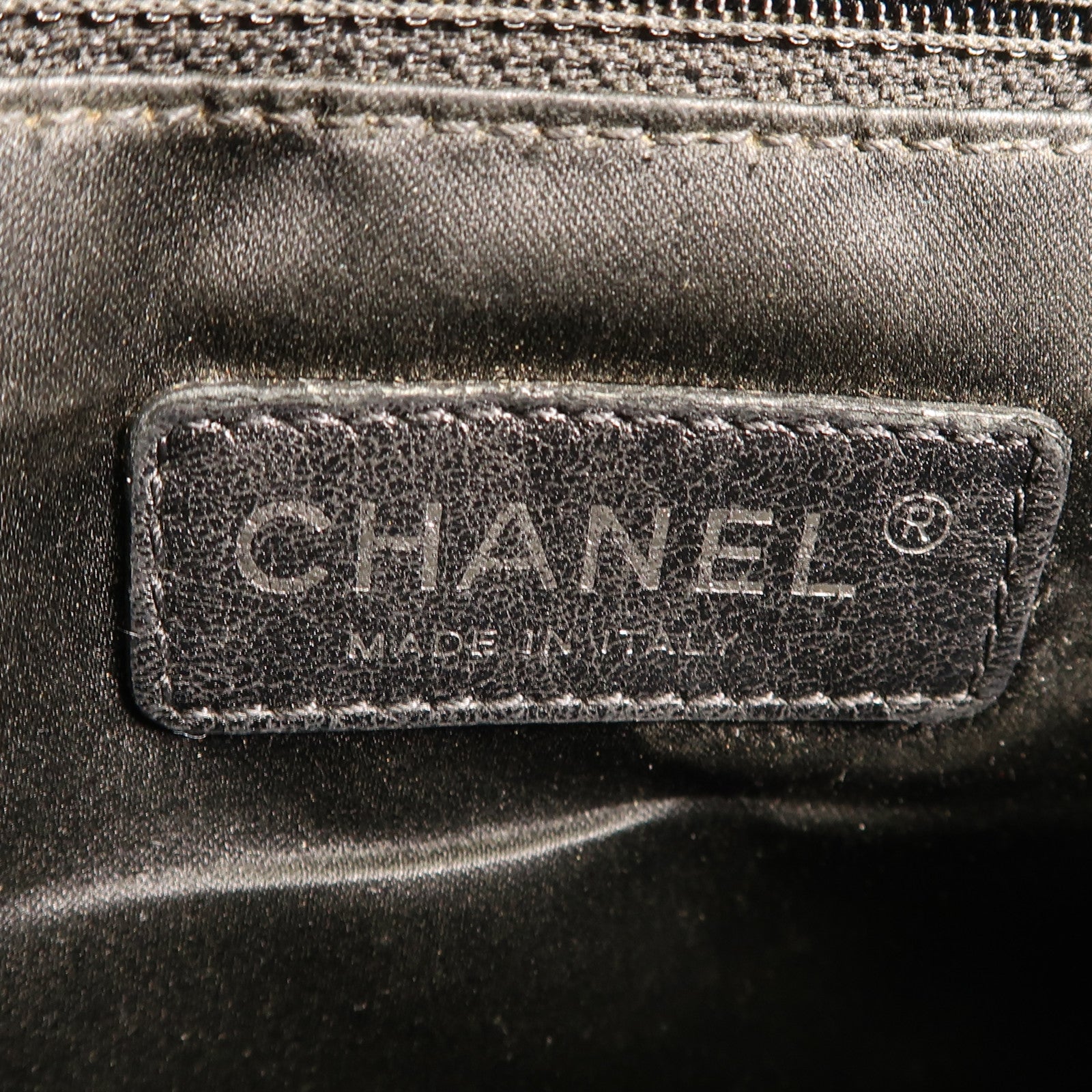 CHANEL 牛皮皮革GST Grand Shopping Tote Bag 銀扣鏈帶肩背袋