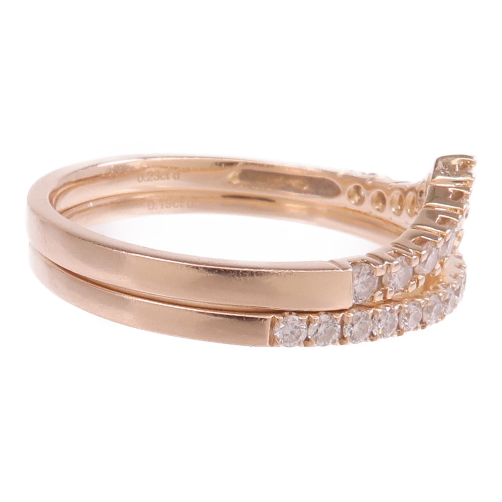 JEWELRY 18K玫瑰金Diamond Ring Set鑽石戒指US#6.5/#7