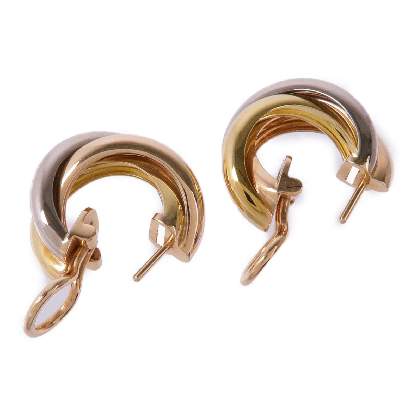 CARTIER 18K白金/黃金/玫瑰金Trinity耳環