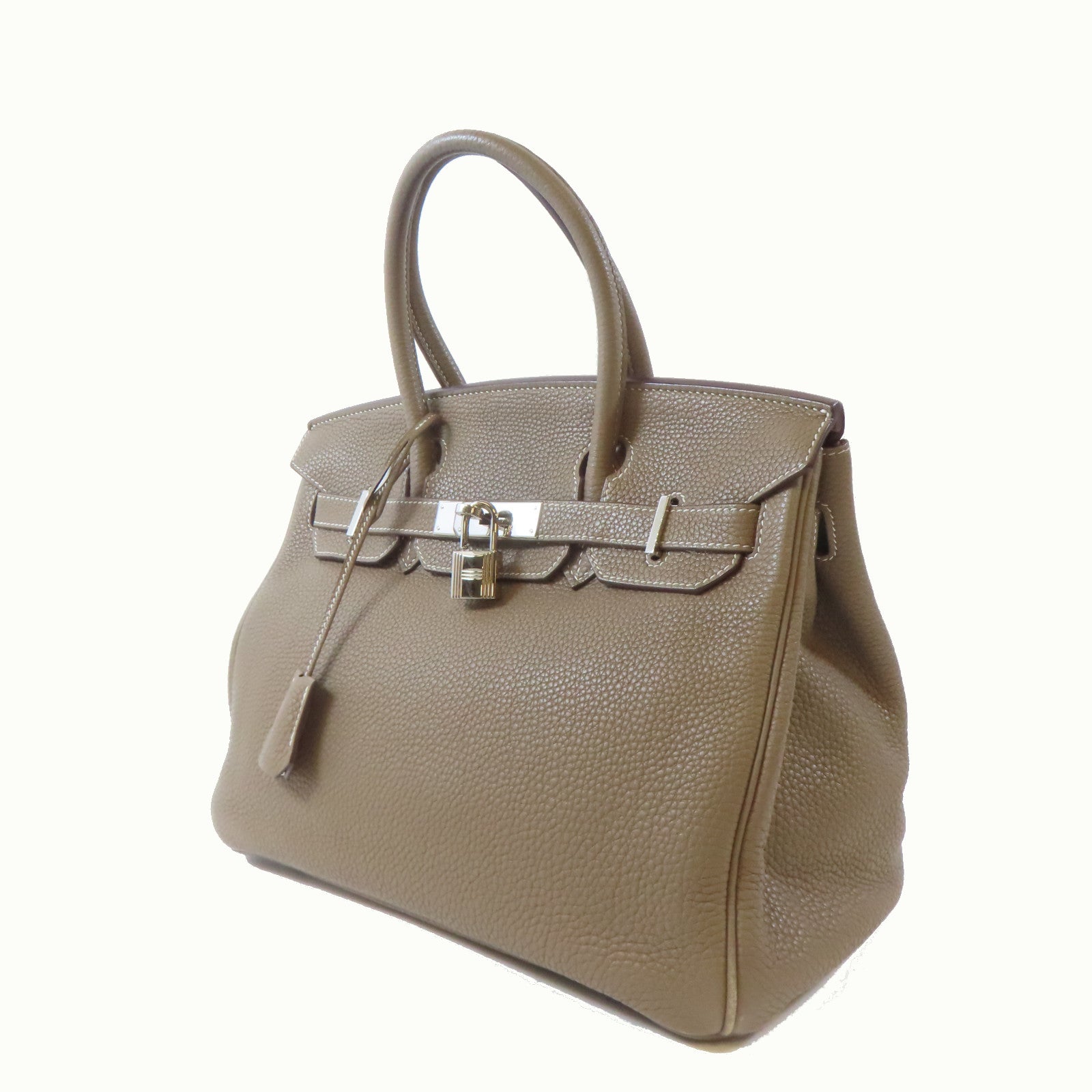 HERMES Togo皮革Birkin 30銀扣手挽袋啡色