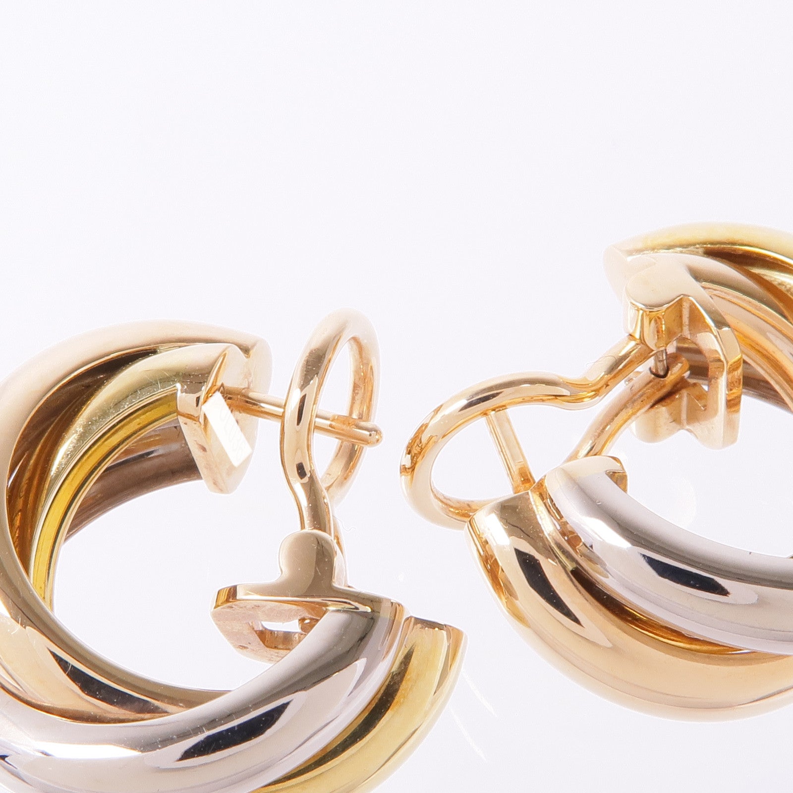 CARTIER 18K白金/黃金/玫瑰金Trinity耳環