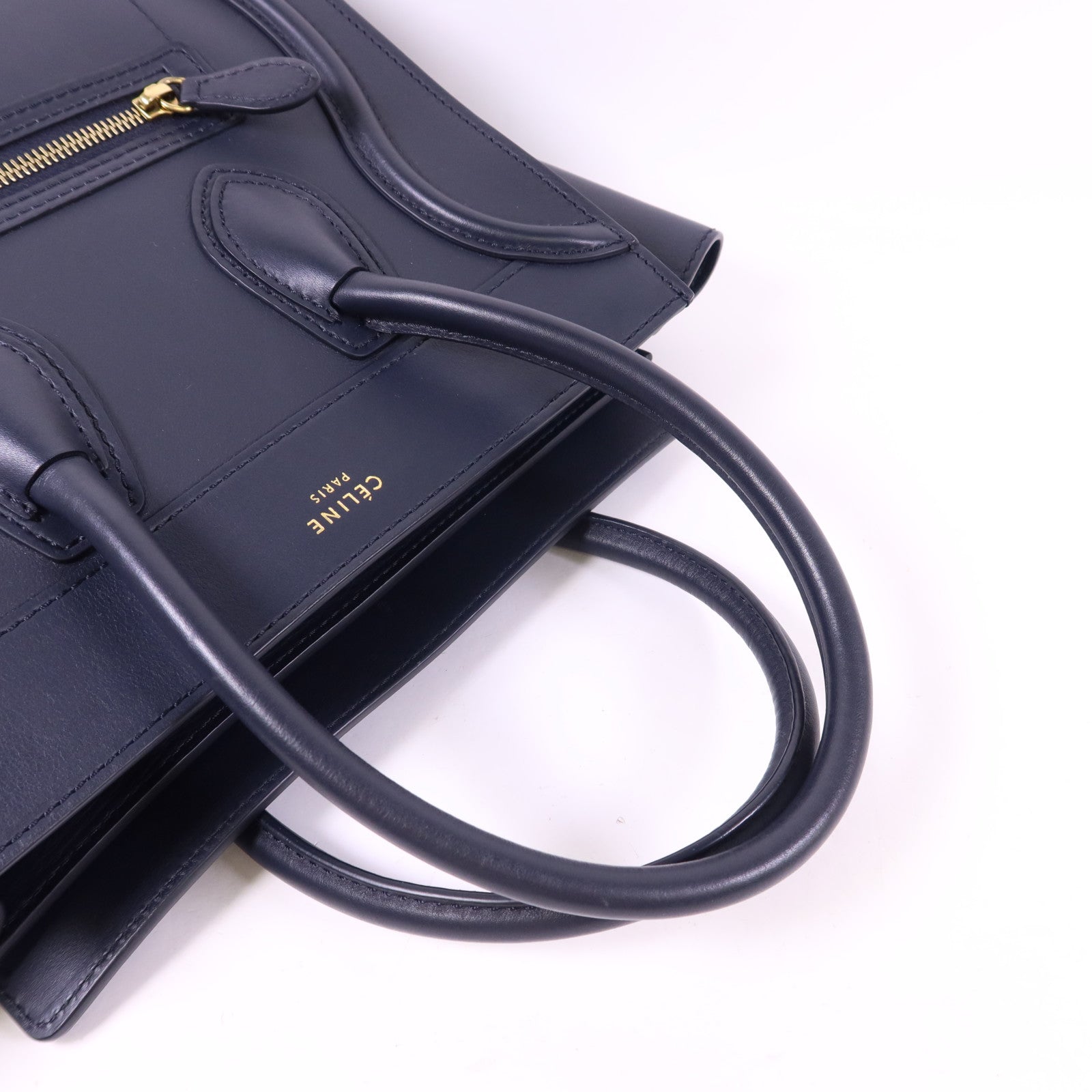 CELINE 牛皮皮革Micro Luggage金扣手挽袋