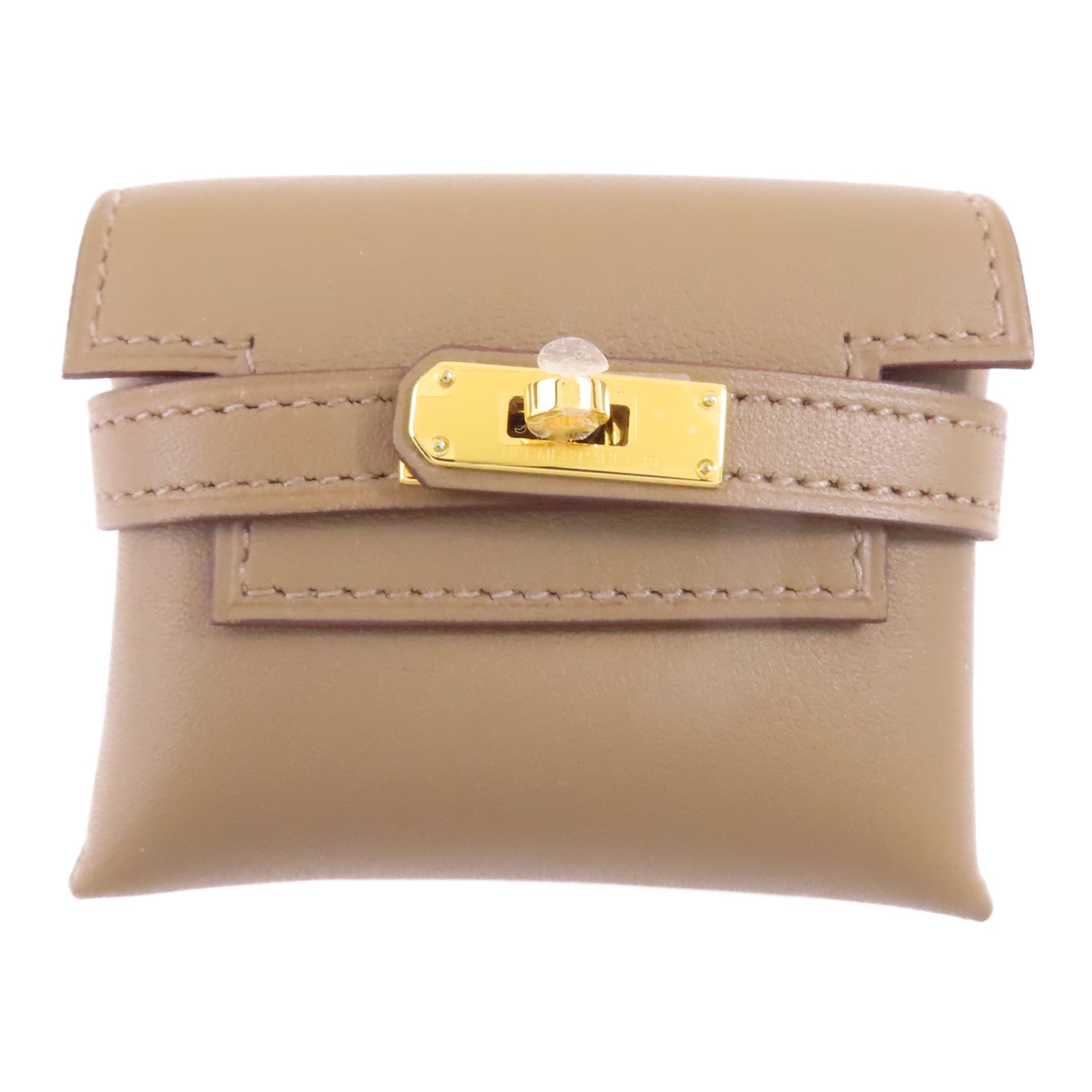 HERMES 【激減優惠】Veau Swift皮革Kelly Moove金扣肩背袋Etoupe