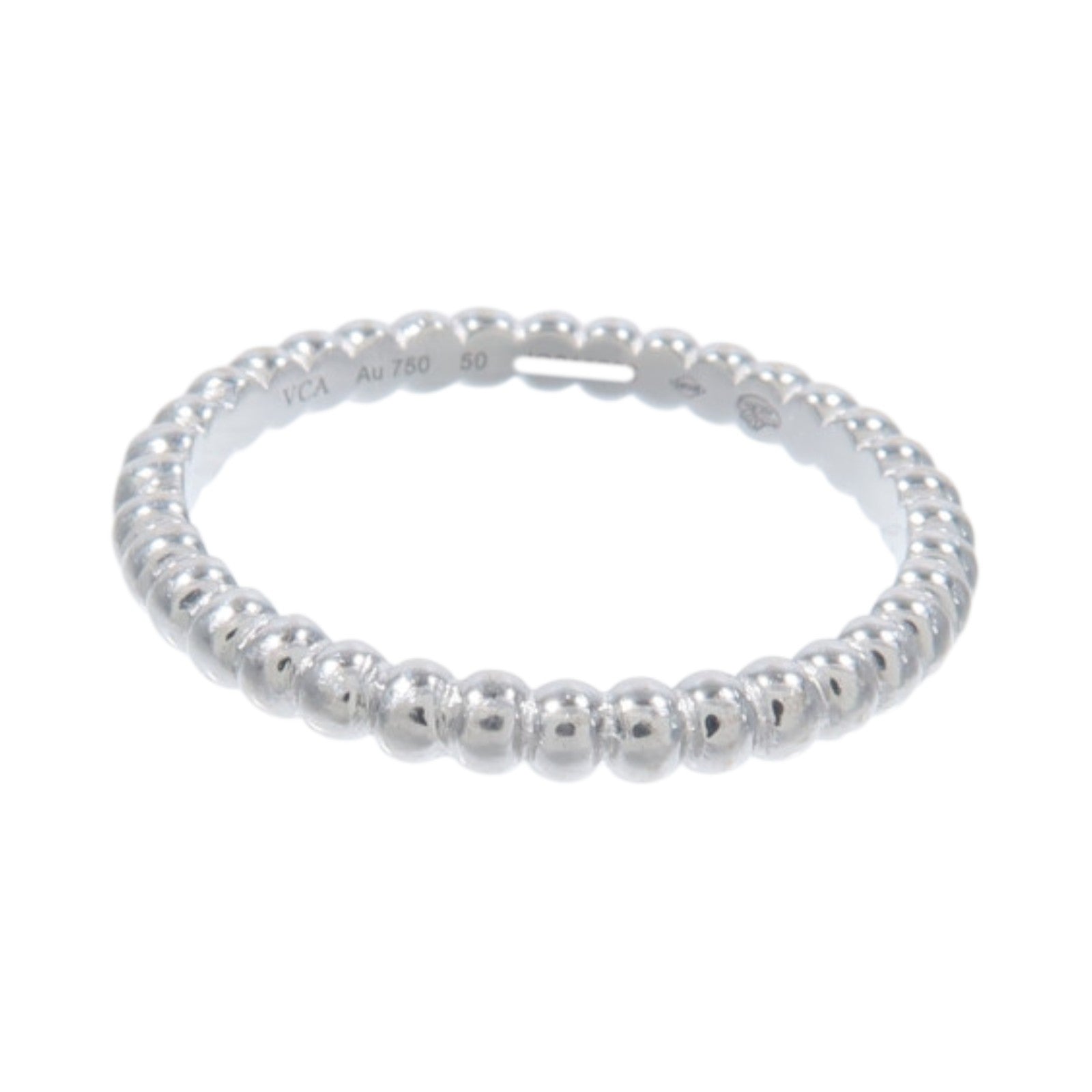 Van Cleef & Arpels 18K白金Perlee Ring Small Model戒指