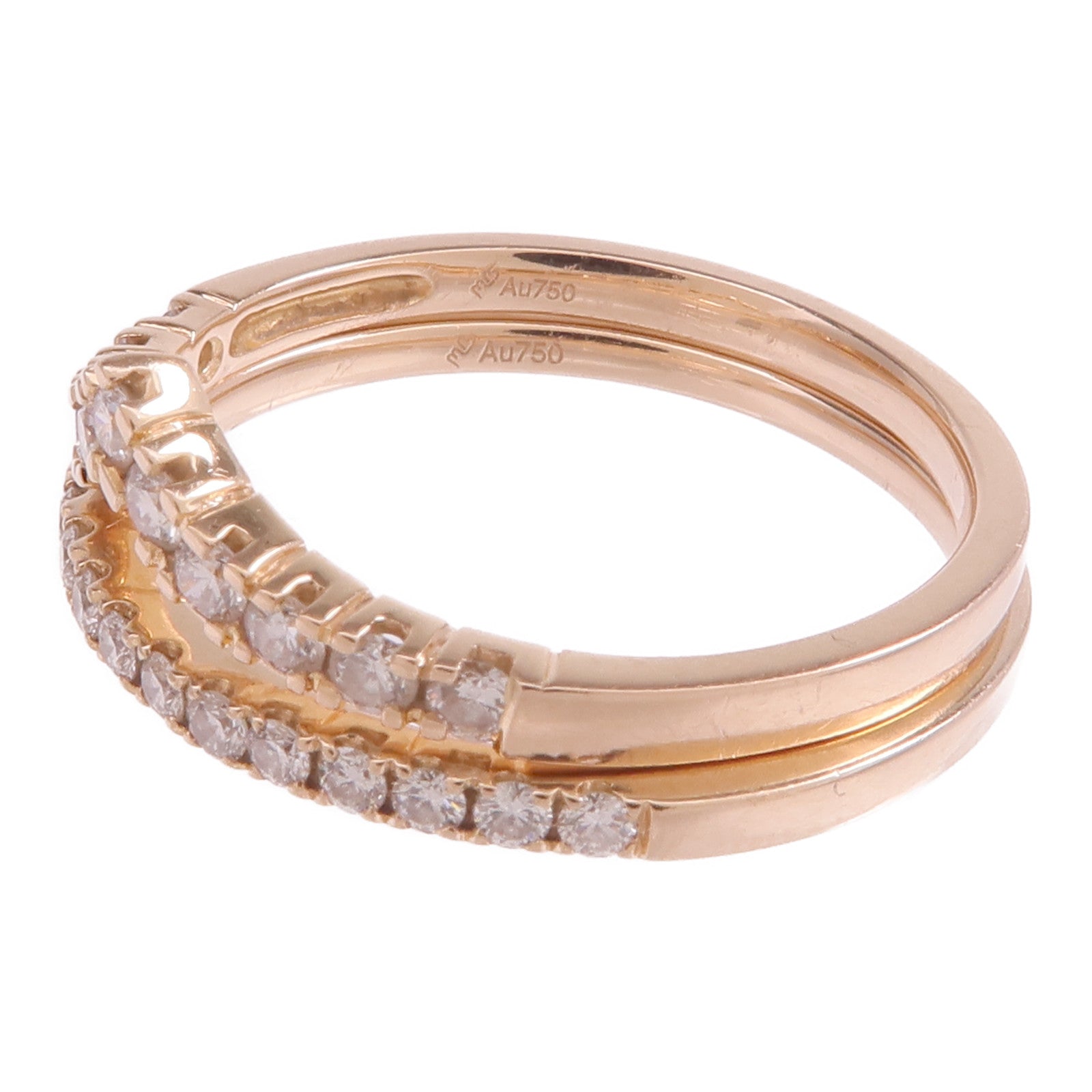 JEWELRY 18K玫瑰金Diamond Ring Set鑽石戒指US#6.5/#7