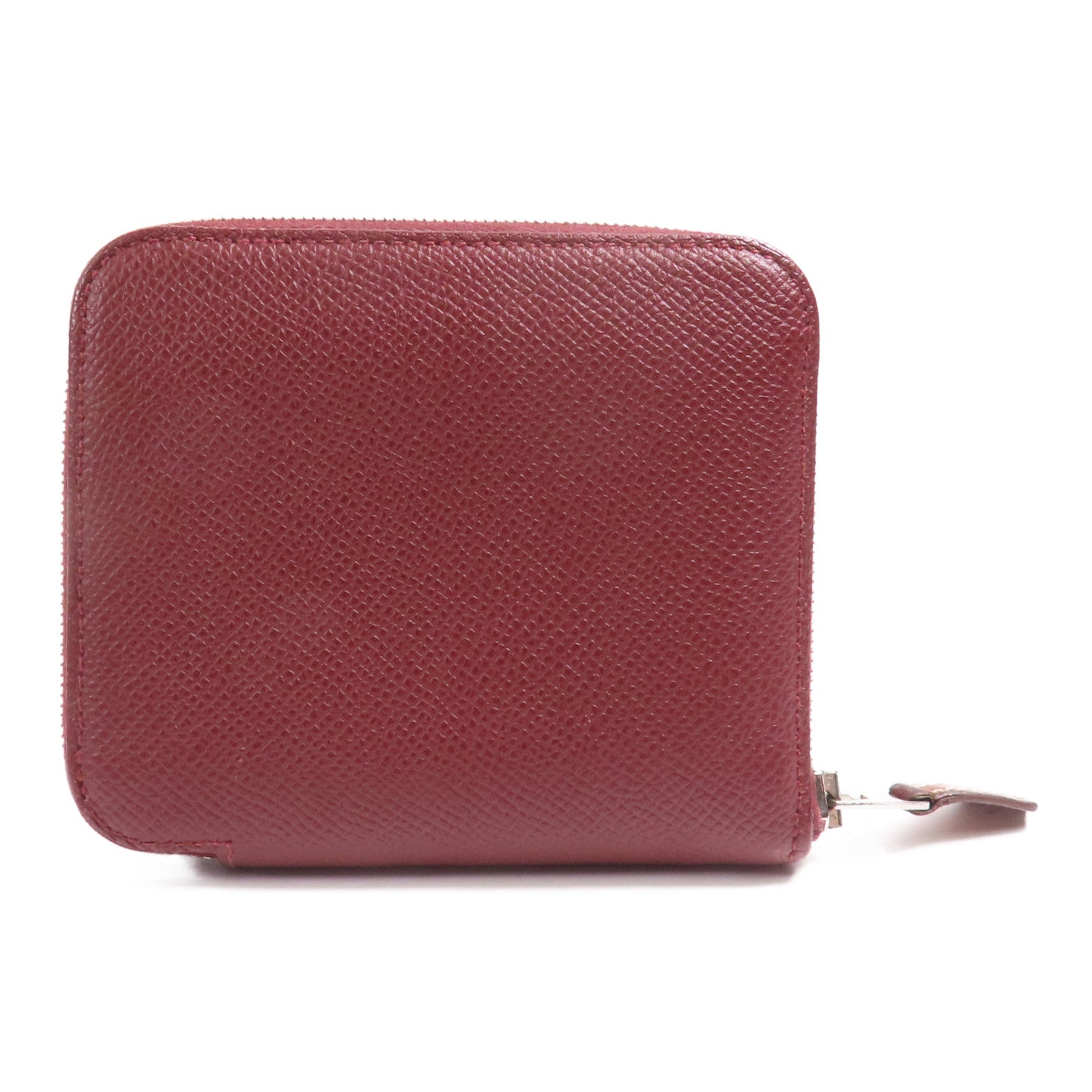 HERMES Epsom皮革Silk In Compact銀扣錢包