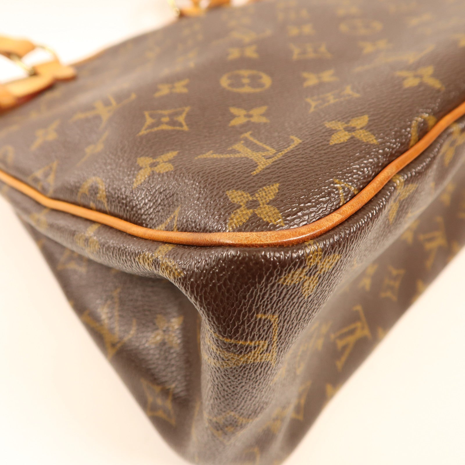 LOUIS VUITTON Monogram Batignolles Vertical金扣肩背袋棕色