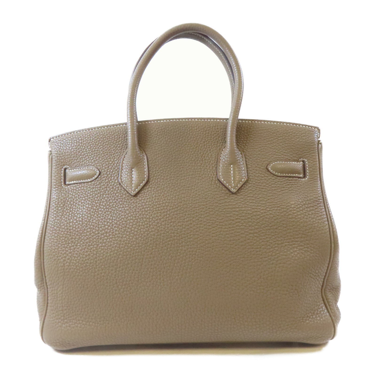 HERMES Togo皮革Birkin 30銀扣手挽袋啡色