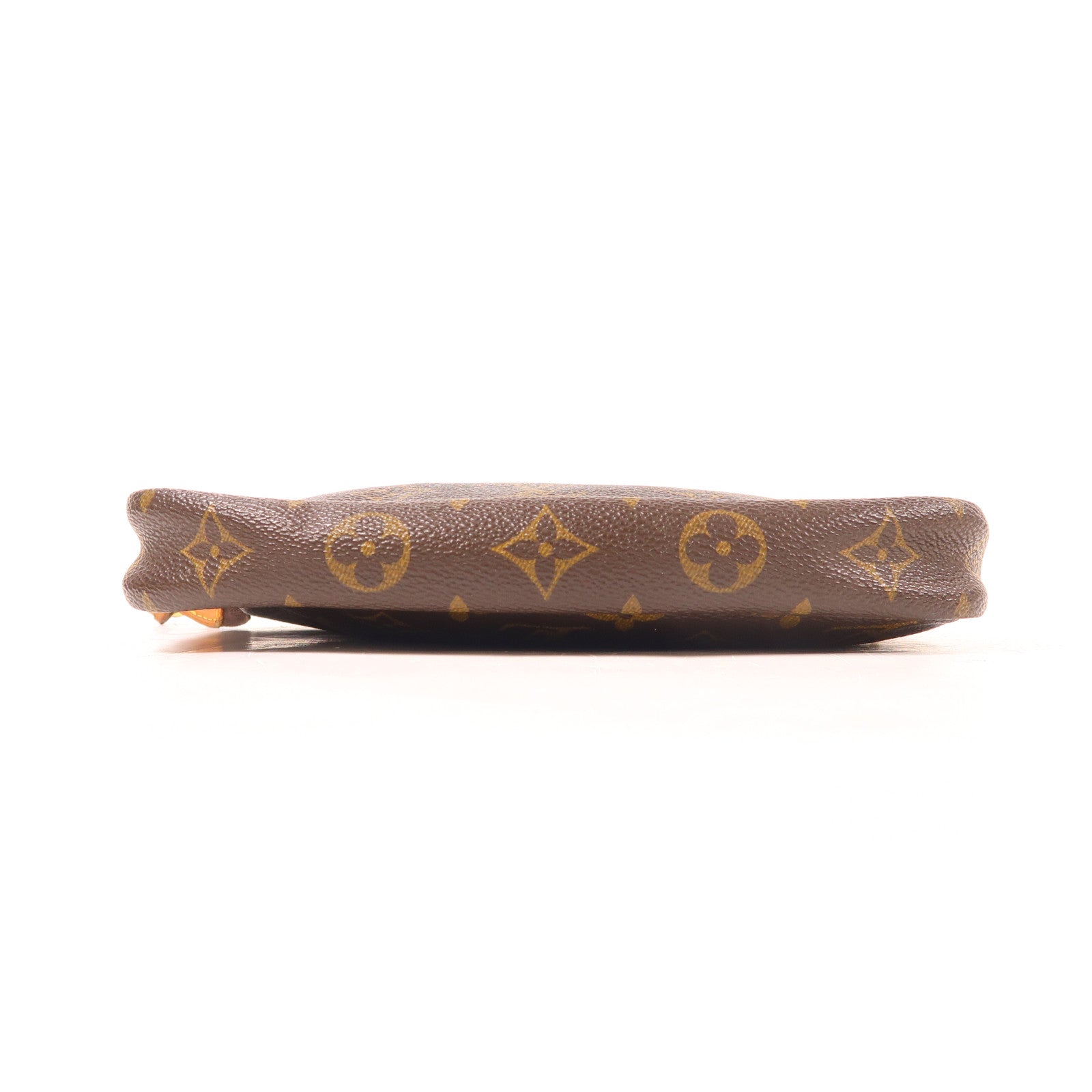 LOUIS VUITTON Monogram Pochette Accessoires金扣手拿包棕色
