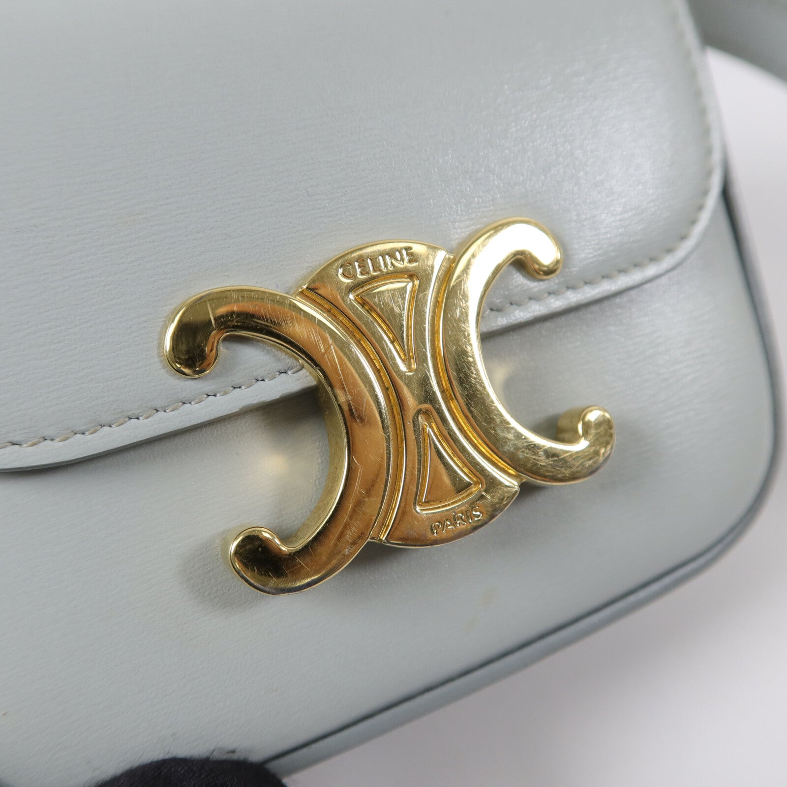 CELINE 牛皮皮革Mini Triomphe肩背袋