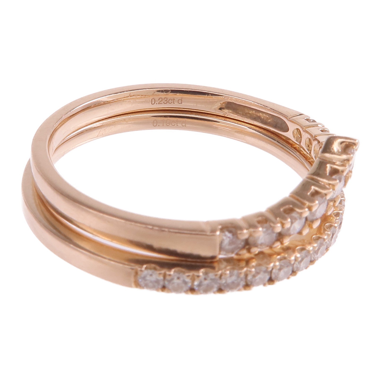 JEWELRY 18K玫瑰金Diamond Ring Set鑽石戒指US#6.5/#7