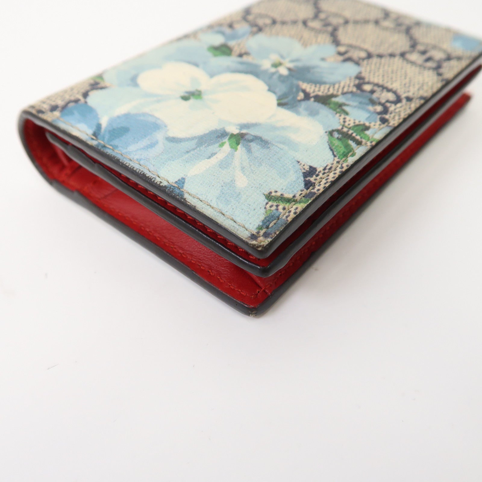 GUCCI 塗層帆布Wallet錢包米色/藍色