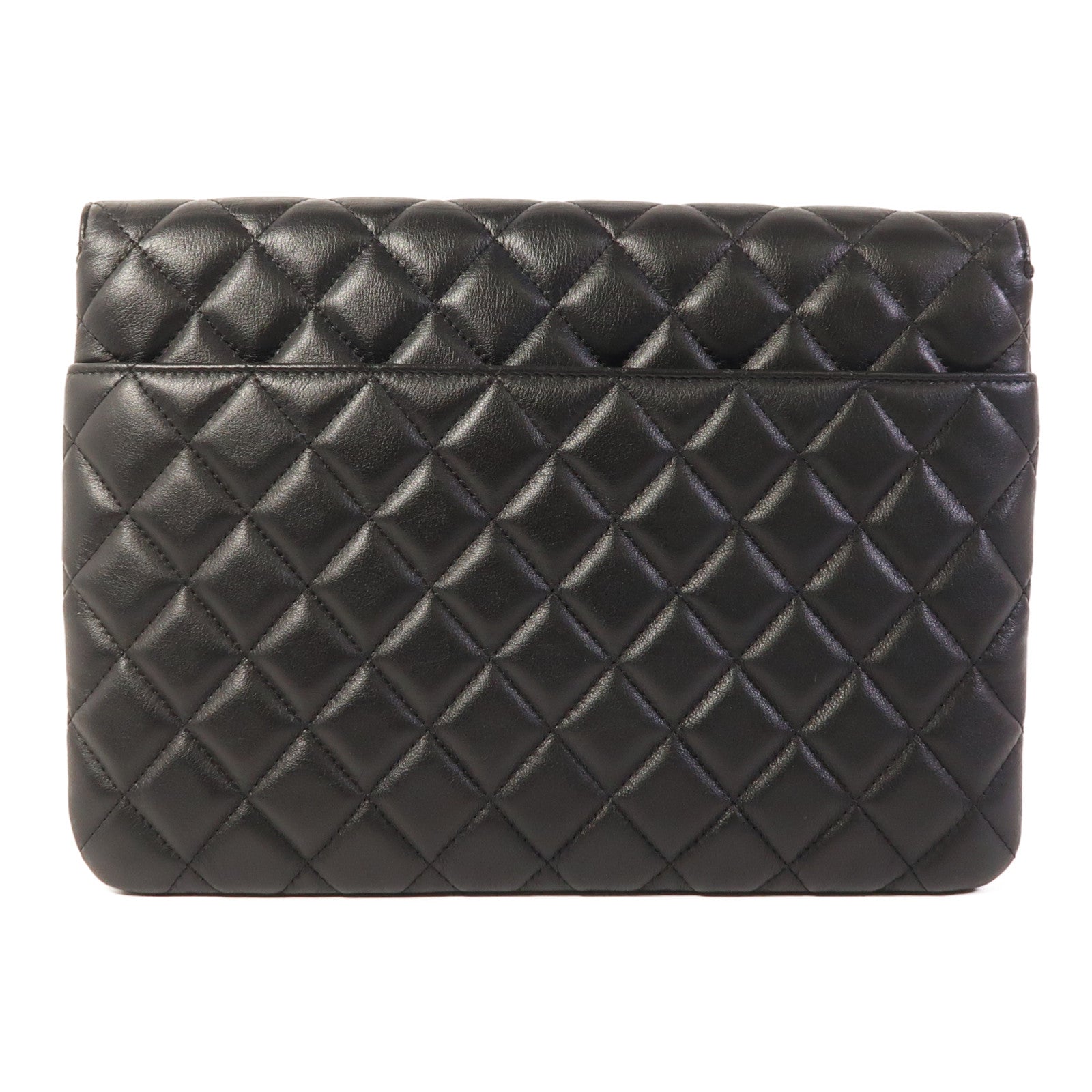 CHANEL 牛皮皮革Clutch Bag金扣手拿包
