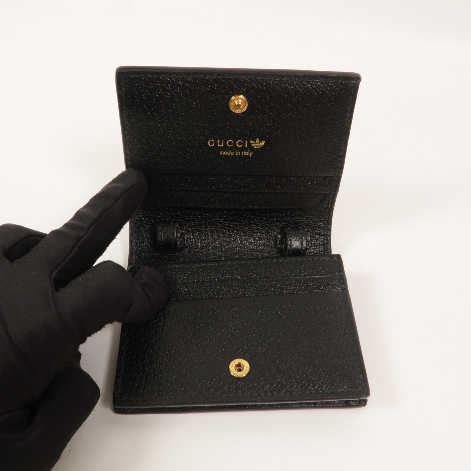 GUCCI 牛皮皮革GucciXAdidas Horsebit Card Case Wallet錢包