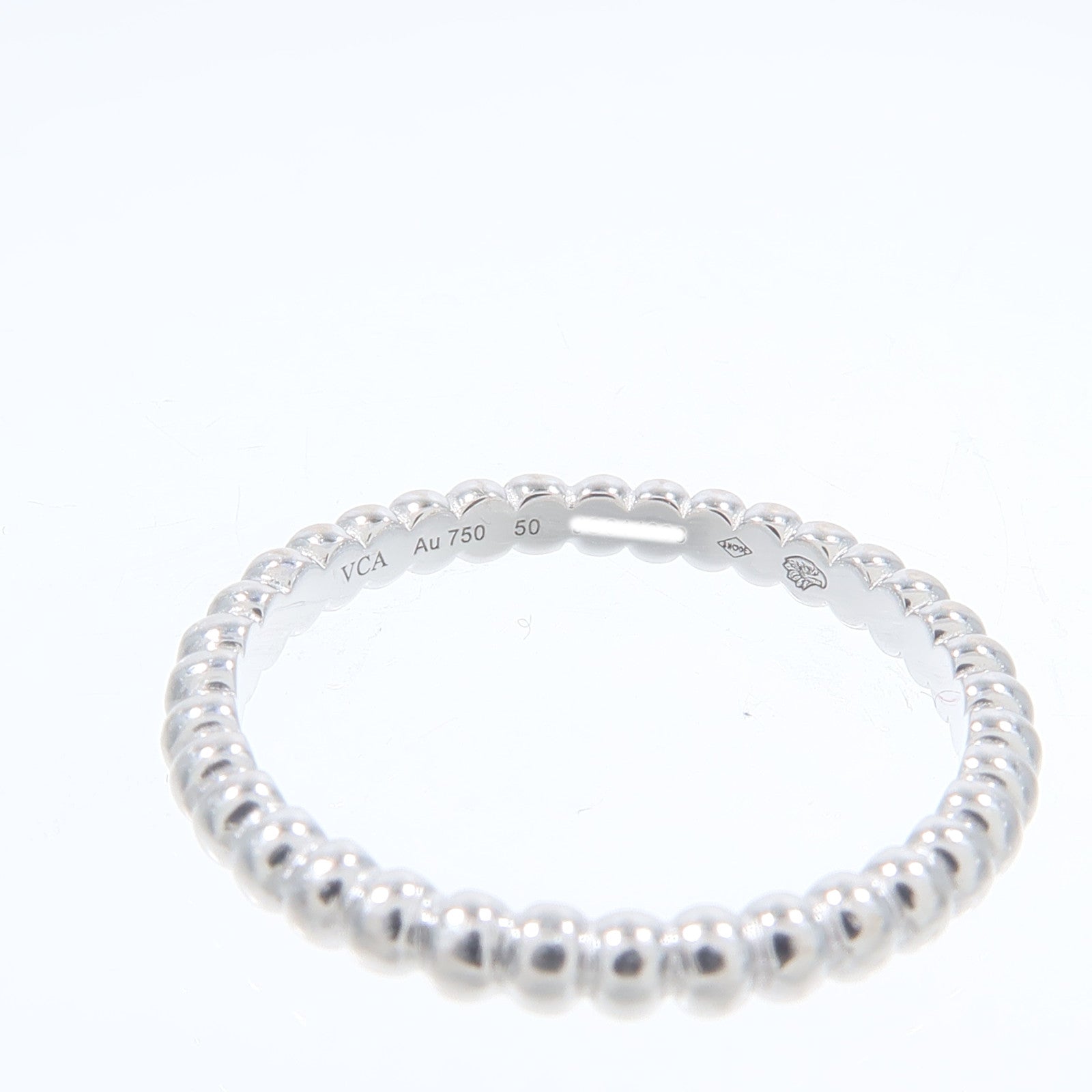 Van Cleef & Arpels 18K白金Perlee Ring Small Model戒指