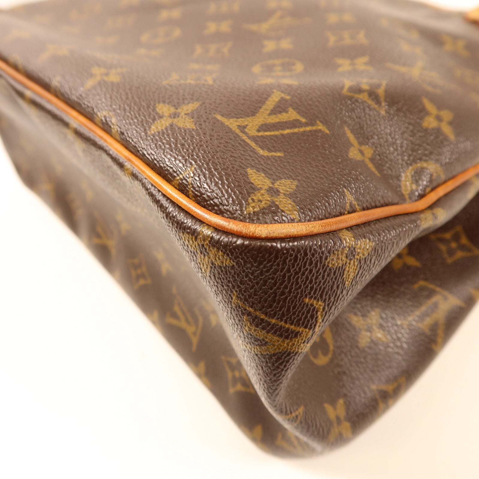 LOUIS VUITTON Monogram Batignolles Vertical金扣肩背袋棕色