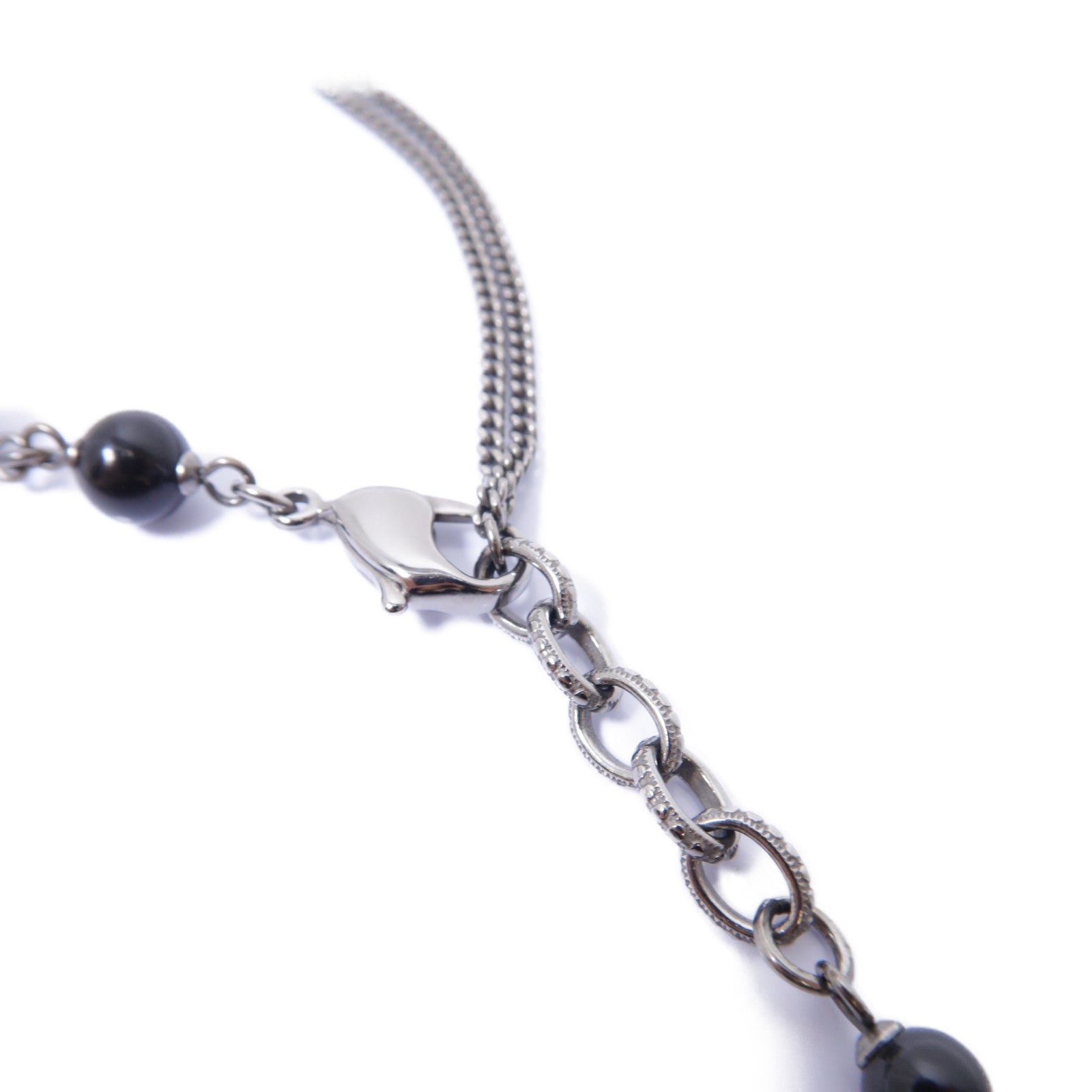 CHANEL PVC Necklace銀扣項鍊紫色/黑色