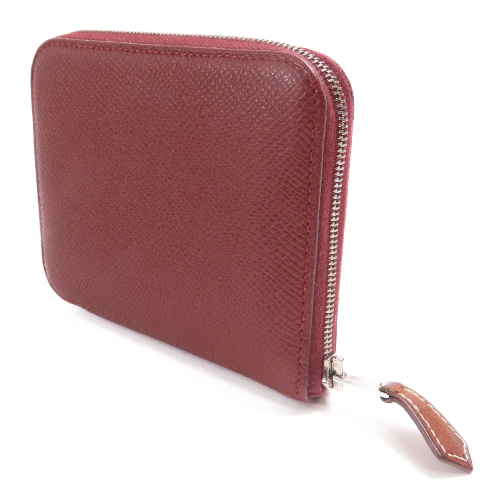 HERMES Epsom皮革Silk In Compact銀扣錢包