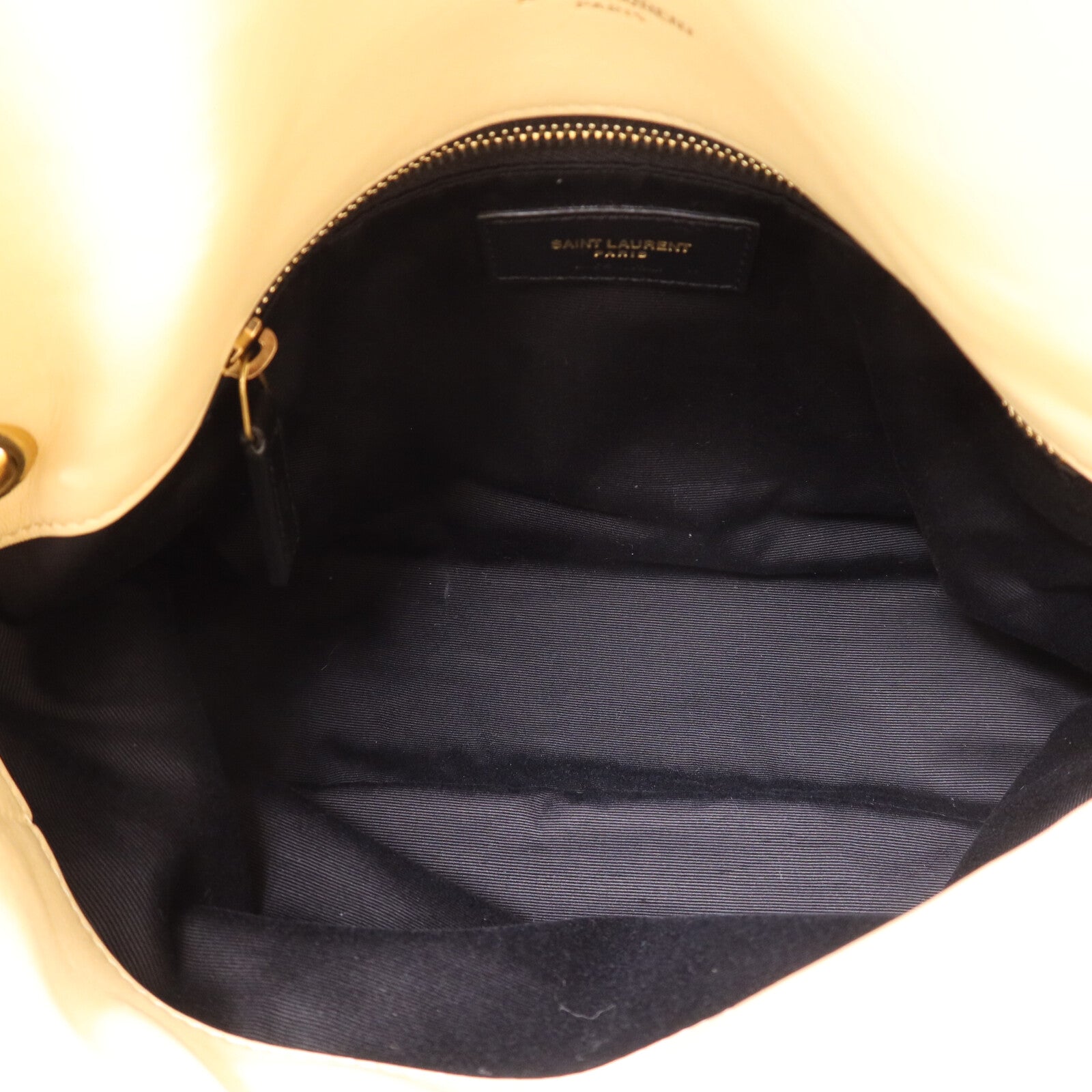 SAINT LAURENT 羊皮皮革Puffer金扣鏈帶肩背袋