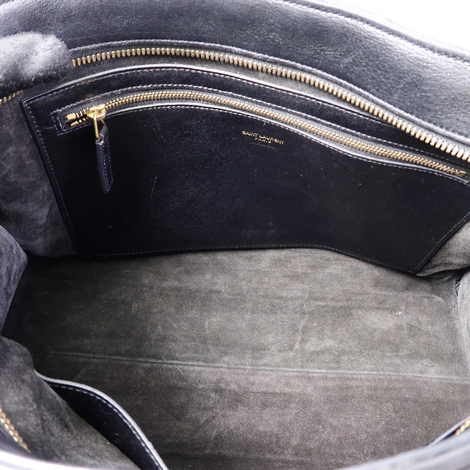 SAINT LAURENT 羊皮皮革Cabas Chyc金扣手挽袋