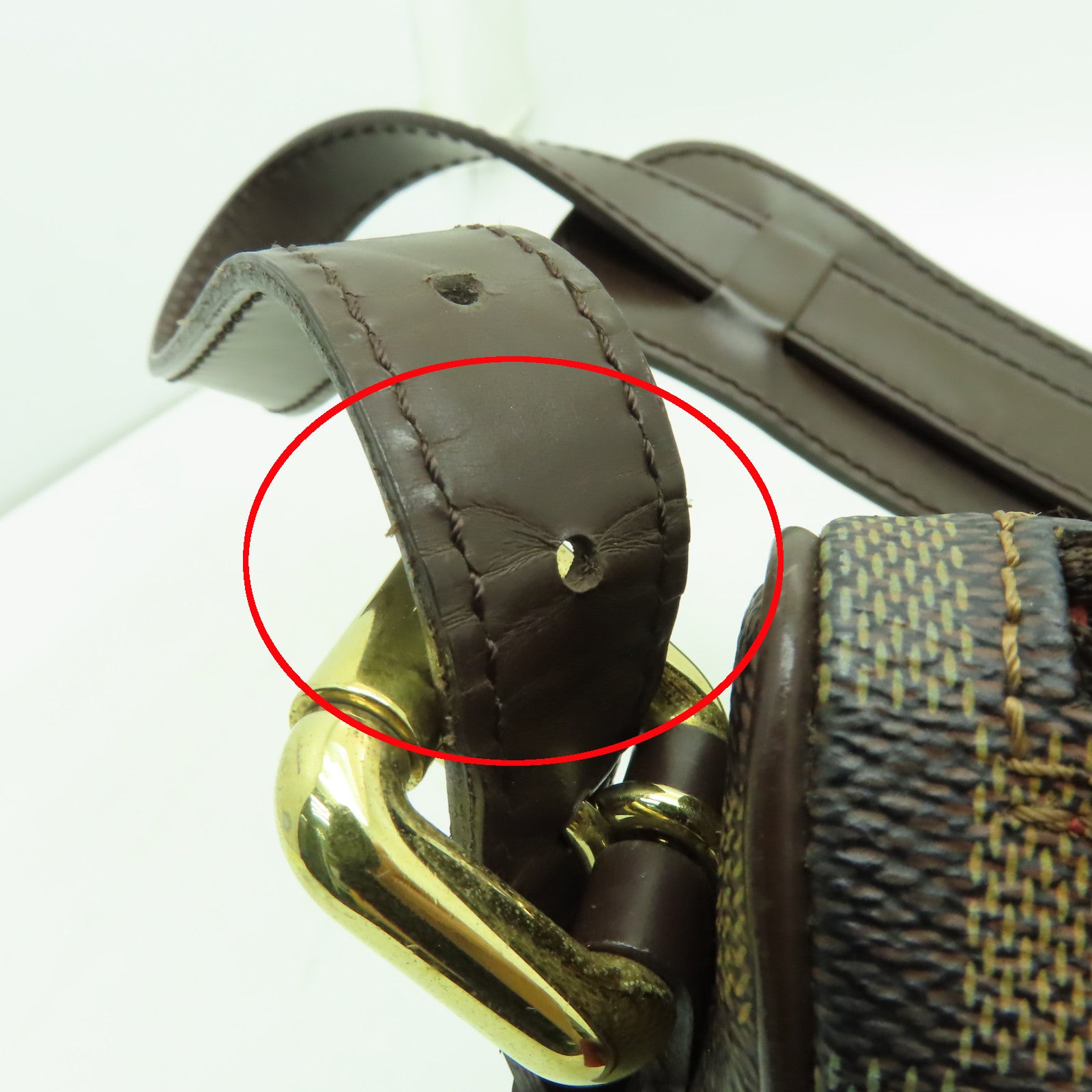 LOUIS VUITTON 【激減優惠】Damier Ravello GM金扣肩背袋啡色
